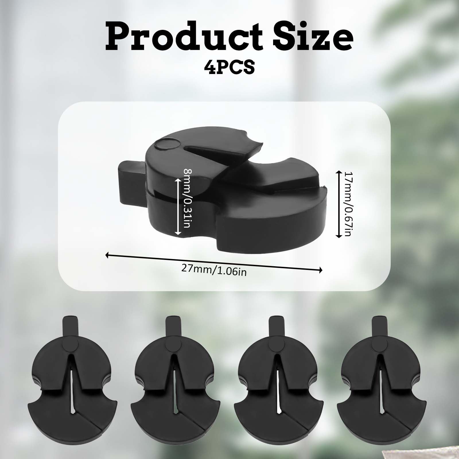 4 Pcs Rubber Violin Practice Mute Set, Small Viola Mute, Tourte Style Rubber Mute For All Violins, Practice Mute Violin(Black)