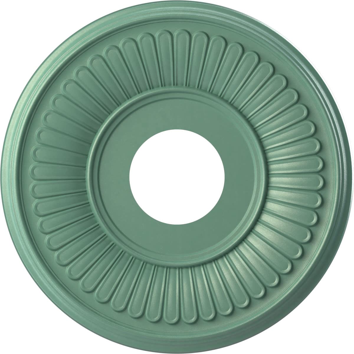 Ekena Millwork CMP13BEFSM Berkshire Thermoformed PVC Ceiling Medallion (Fits Canopies up to 5 3/4), 13OD x 3 1/2ID x 3/4P, Unive