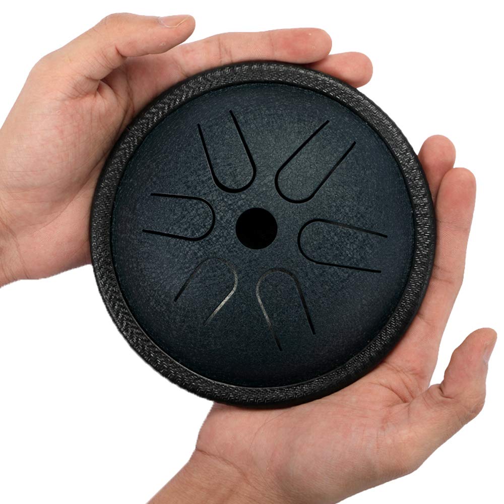 5.5 Inch Portable Steel Tongue Drum Mini 6 Notes Hand Pan Drum Percussion Musical Instruments