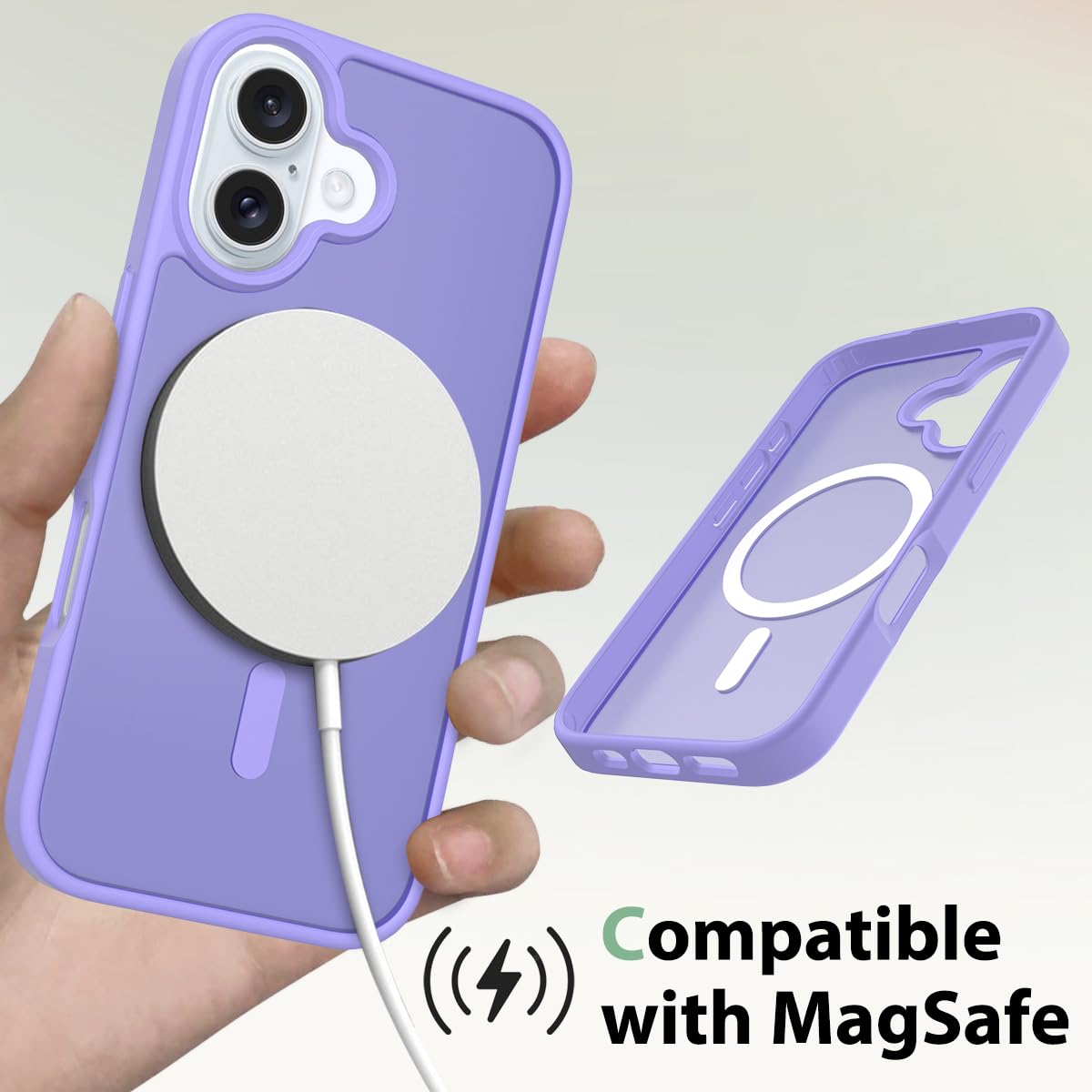 Pinlisheng Magnetic For Iphone 16 Case 6.1 Inch [Compatible With Magsafe] [Military Grade Protection] Translucent Matte Back Bum