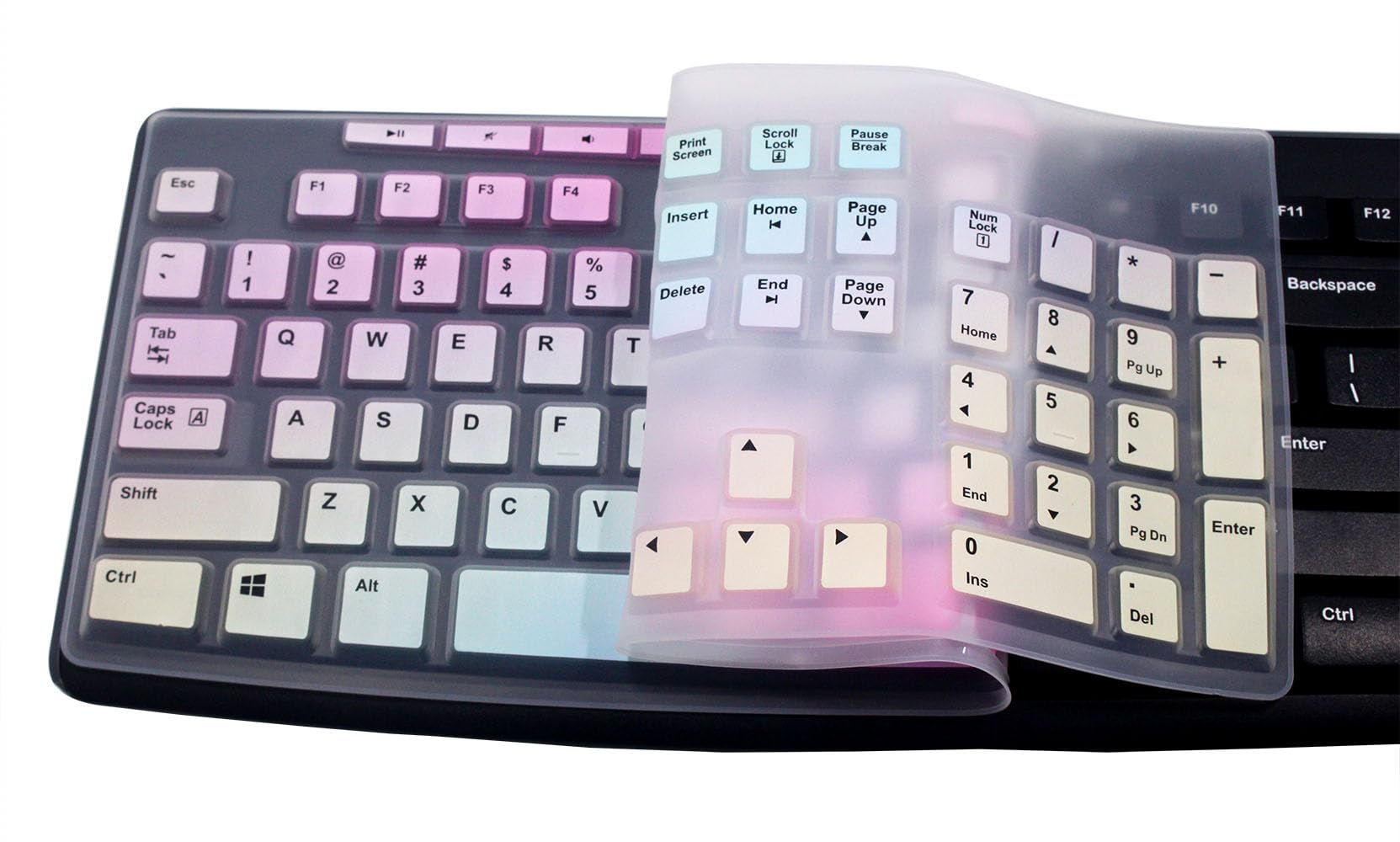 Juyuish Ultra Thin Desktop Pc Silicone Keyboard Cover Skin Protector Compatible For Logitech Mk295 Mk275 Mk270 Wireless Keyboard