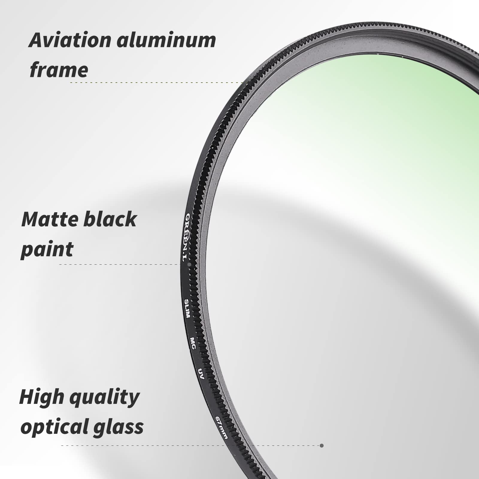 Green.L 82Mm Mc Uv Filter,Ultra Slim Protection Filter, Scratch Resistant Multi Coated Uv Filter 82Mm For Camera Lens