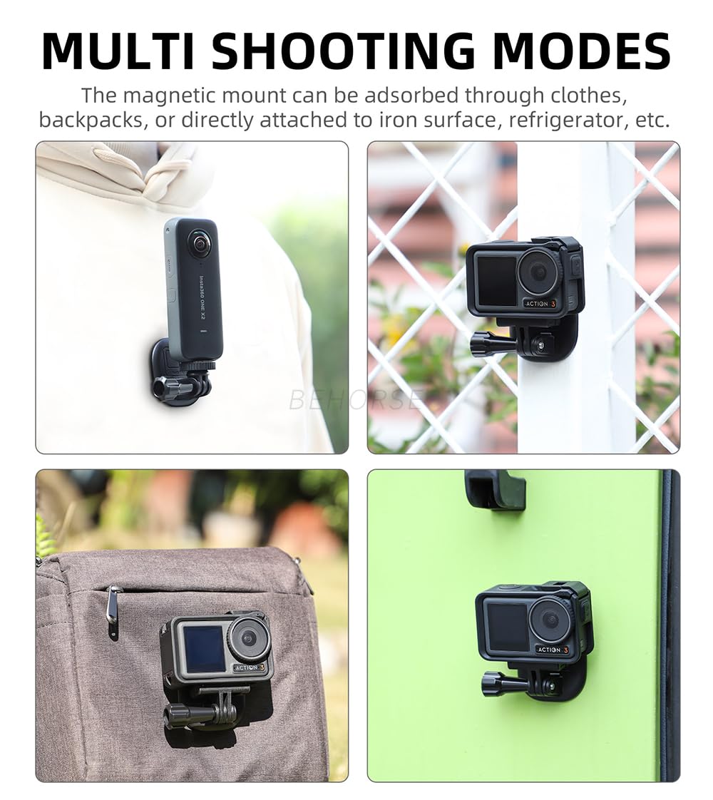 Magnetic Pov Neck Mount Holder With Lanyard Strap For Gopro 12 11 10 9 /For Insta360 X3 Go3 Ace Pro/For Dji Action 4 Osmo Pocket