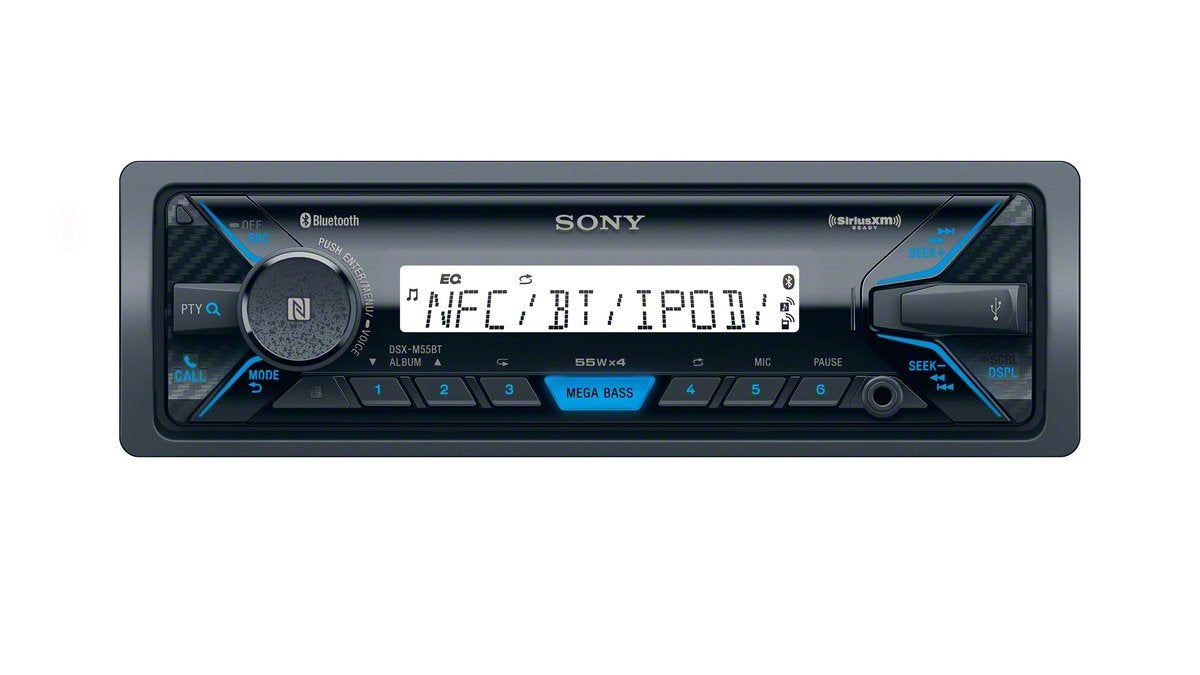 Sony Dsxm55Bt Bluetooth Marine Digital Media Stereo Receiver Siriusxm Ready, Single Din