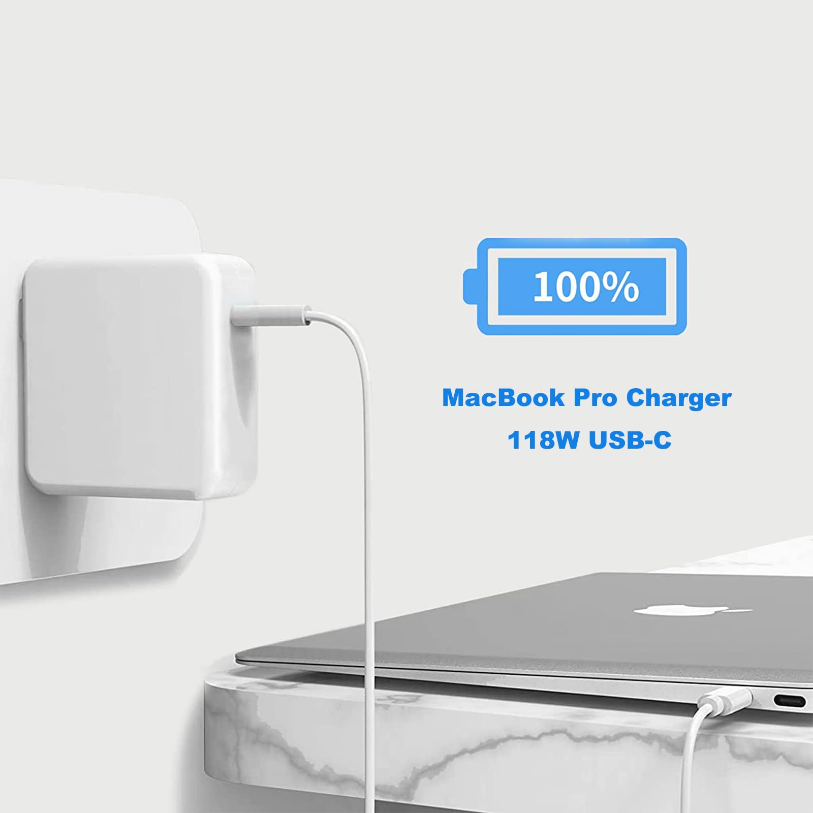 Mac Book Pro Charger   118W 96W Usb C Charger Fast Charger For Macbook Pro/Air, Ipad Pro, M1,M2 Laptop And All Usb C Device, Inc
