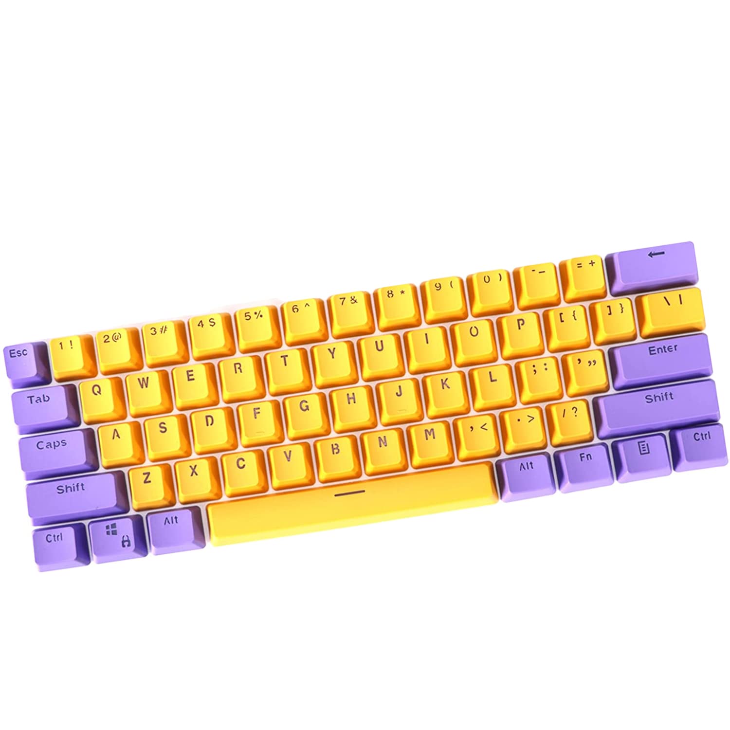 Mosptnspg Cjxsp Pbt 61 Keycaps 60 Percent, Gaming Keycaps Oem Profile Backlit Keycap Set For 60 Percent Cherry Mx Mechanical Key