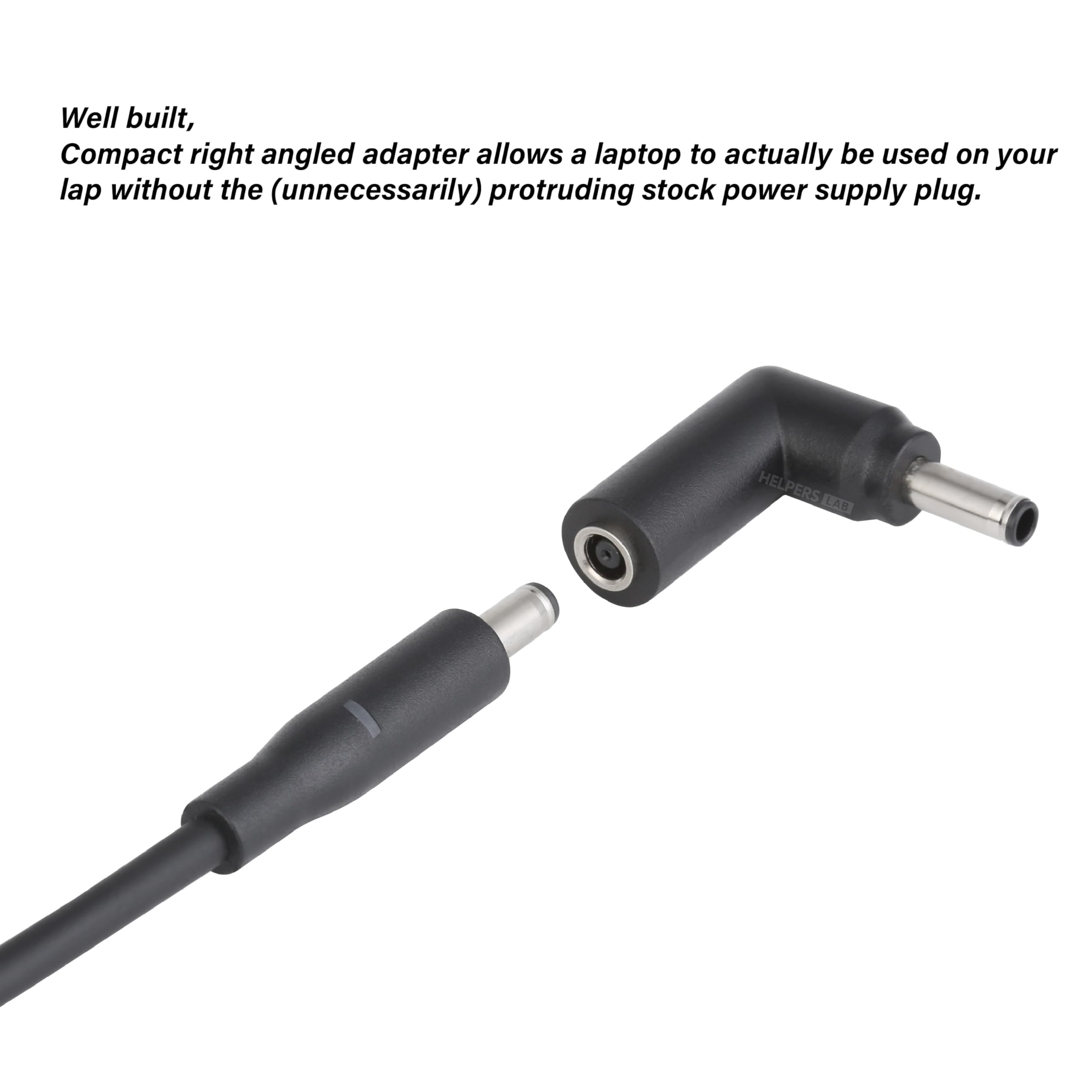 Helpers Lab 4.5 X 3.0 Mm Right Angle 90 Degree Power Adapter Connector Converter For Dell Latitude; Xps; Vostro Laptop Ac Charge