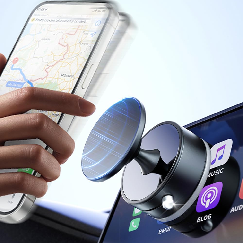 Mayten Vacuum Magnetic Phone Stand - 360Adjustable Car Phone Holder For Magsafe With Strong Suction & N54 Magnet, Phone Mount Co