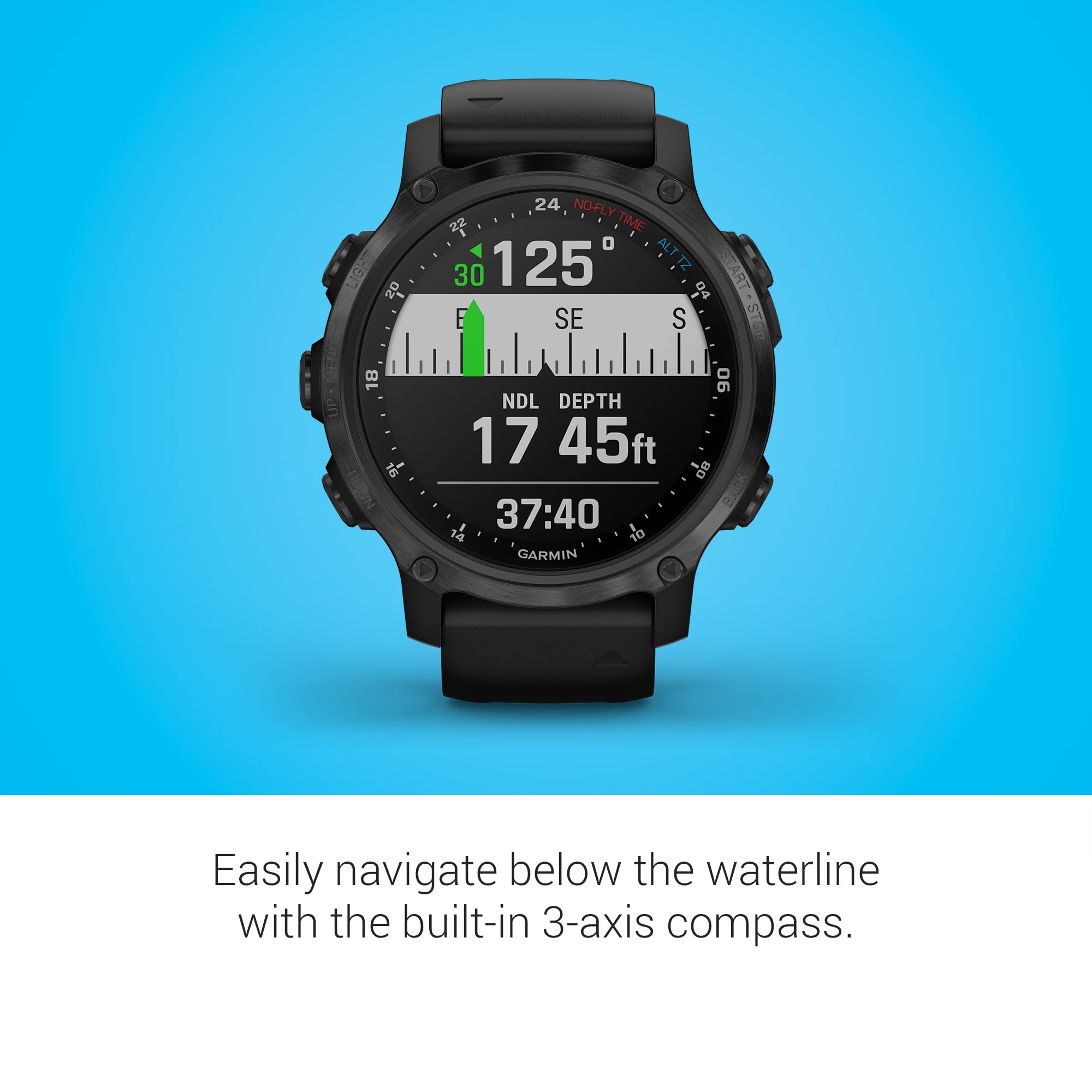 Garmin Descent Mk2S, Smaller-Sized Watch-Style Dive Computer, Multisport Training/Smart Features, Gray With Black Silicone Band,