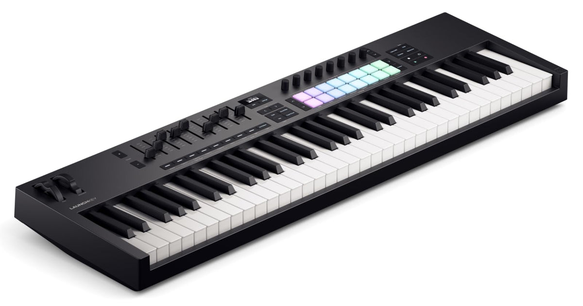 Novation Launchkey 61 [MK4] - 61 key Semi-Weighted, USB, MIDI Keyboard Controller with DAW Integration. Chord & Scale Modes, 8 D