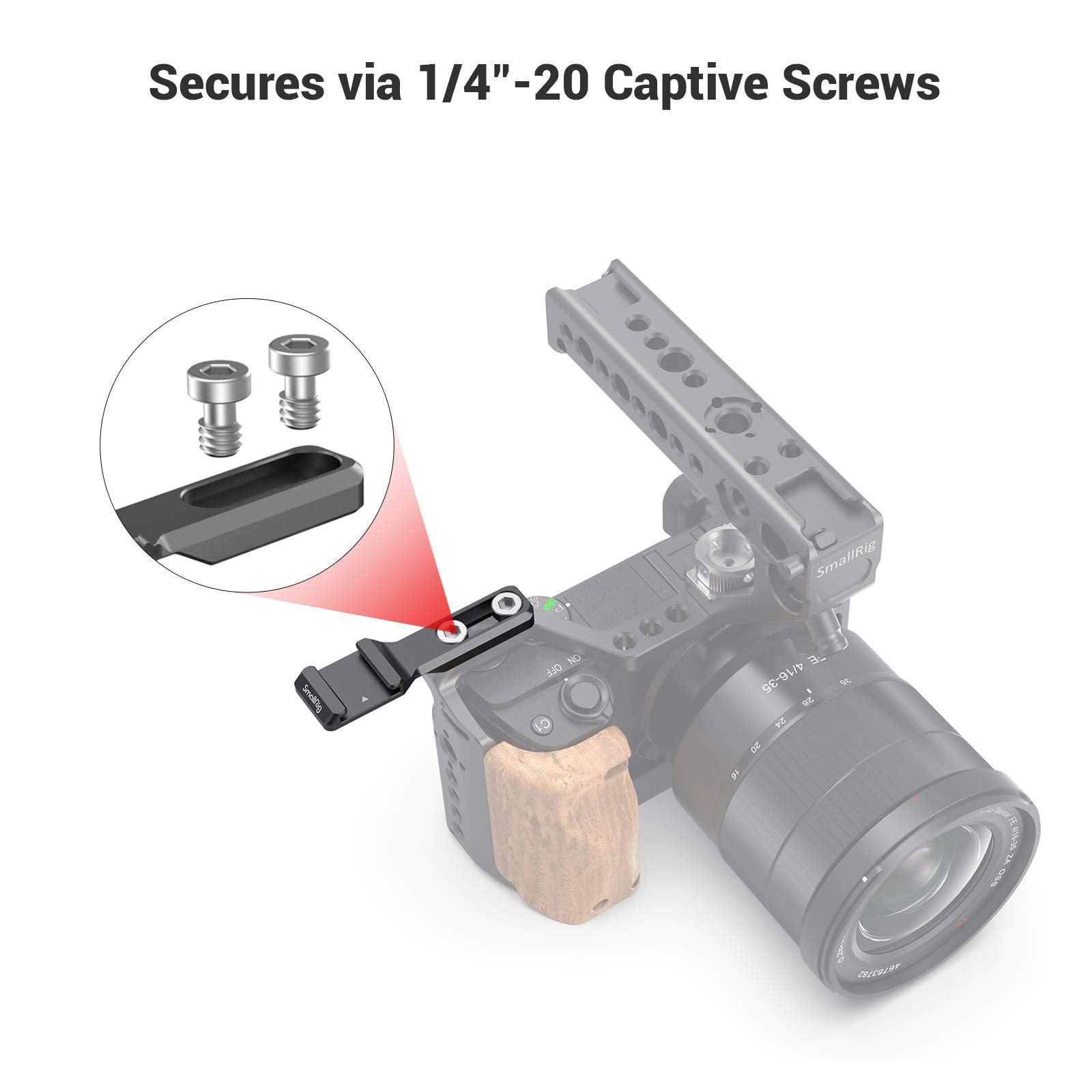 Smallrig Cold Shoe Extension, Outrigger Shoe Mount Adapter For Microphone, Evf And Camera Accessories - 2879