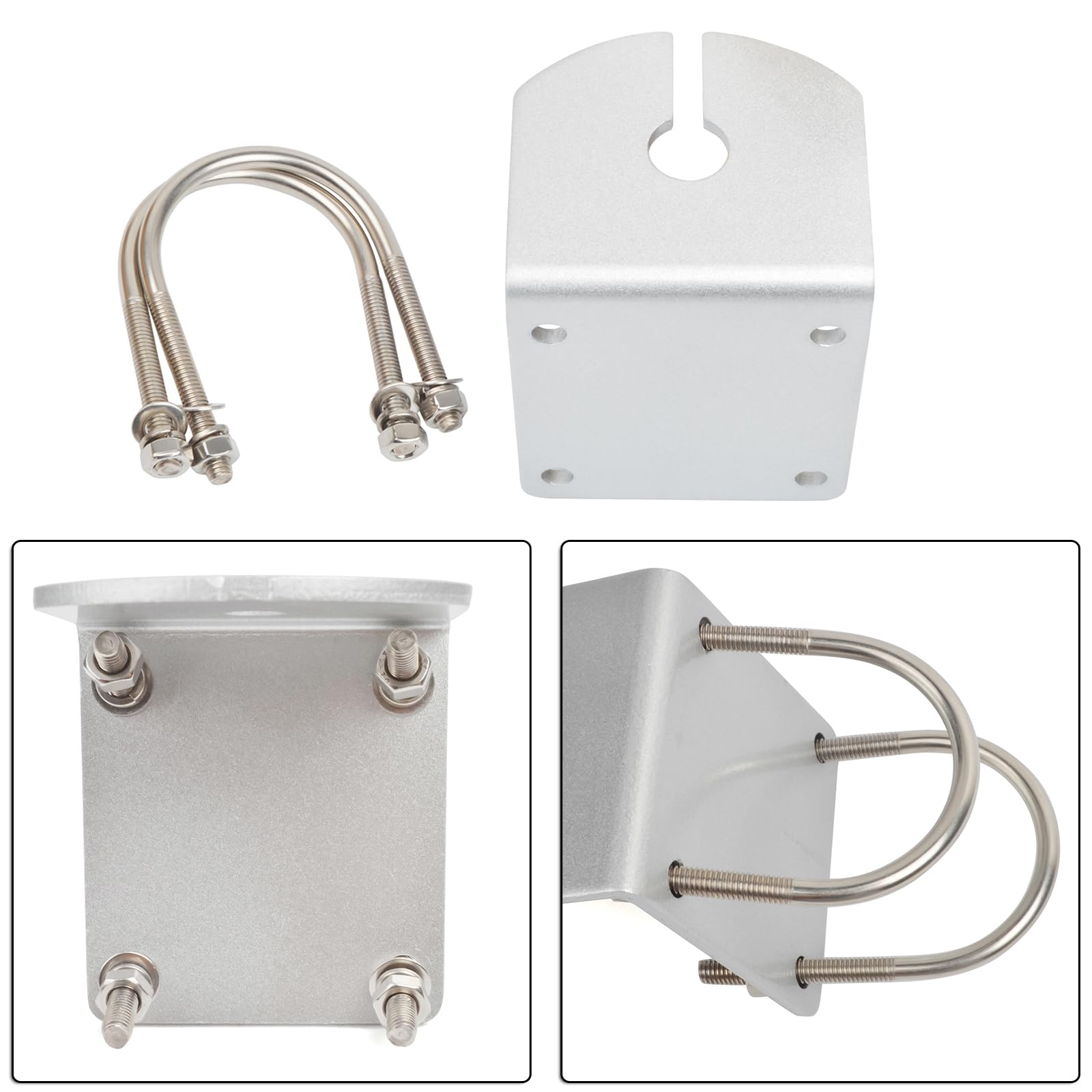 Hys L Shape Mount Mobile Antenna Bracket So239 To Pl 259 W/16.4Ft(5M) Low Loss Rg 58 Coaxial Cable, Heavy Duty Aluminum With 2Pc