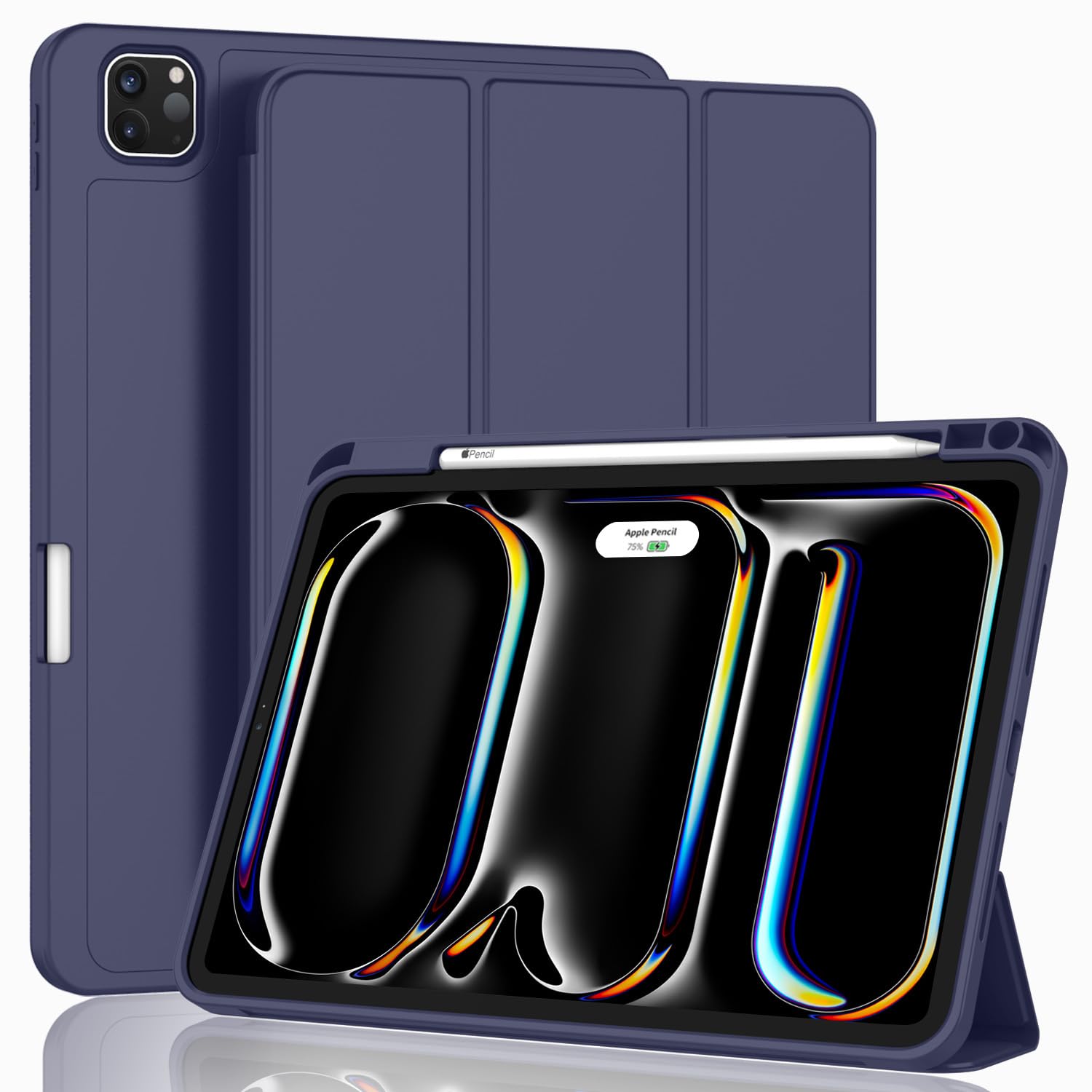 Zryxal New Ipad Pro 11 Inch Case 2024(5Th Gen) With Pencil Holder, Smart Ipad Case [Support Touch Id And Auto Wake/Sleep] With A