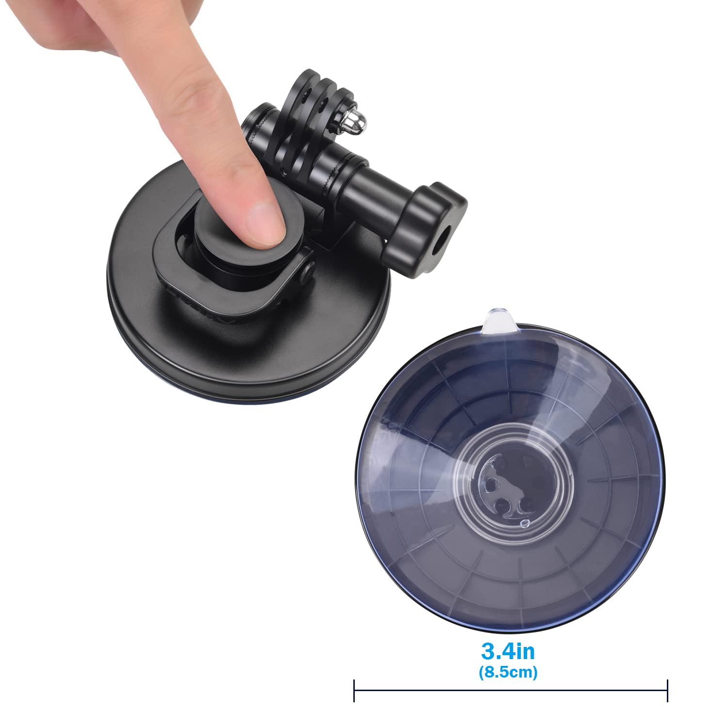 Suptig Suction Cup Mount Compatible For Gopro Hero 12/11/10/9/8/7/6/5/4/3/3+/2 Gopro Max, Hero+, Hero Session, And More Action C