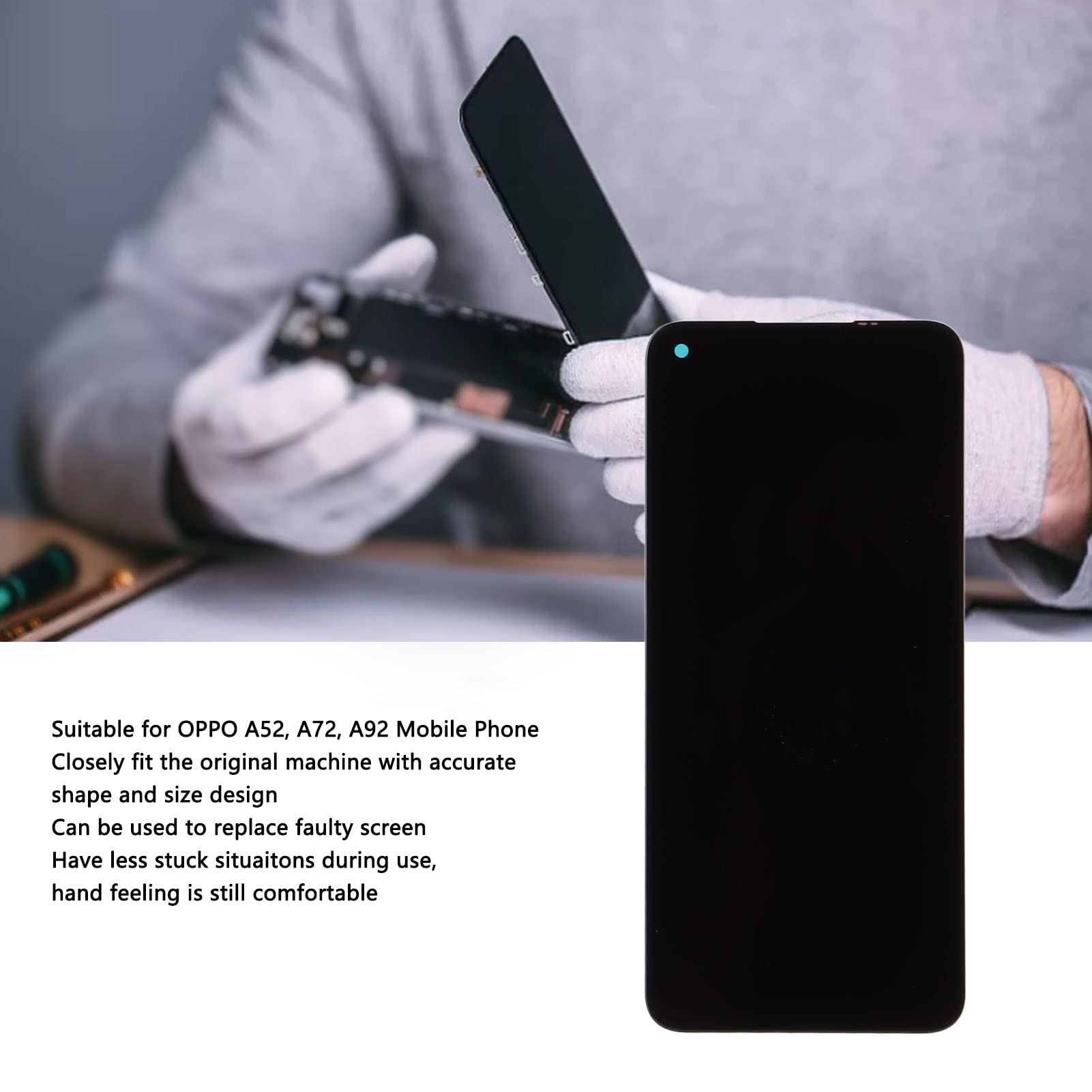 Ciciglow Lcd Screen Replacement For Oppo A52 A72 A92, Touch Screen Digitizer Assembly With Disassembly Tool, Professional Instal