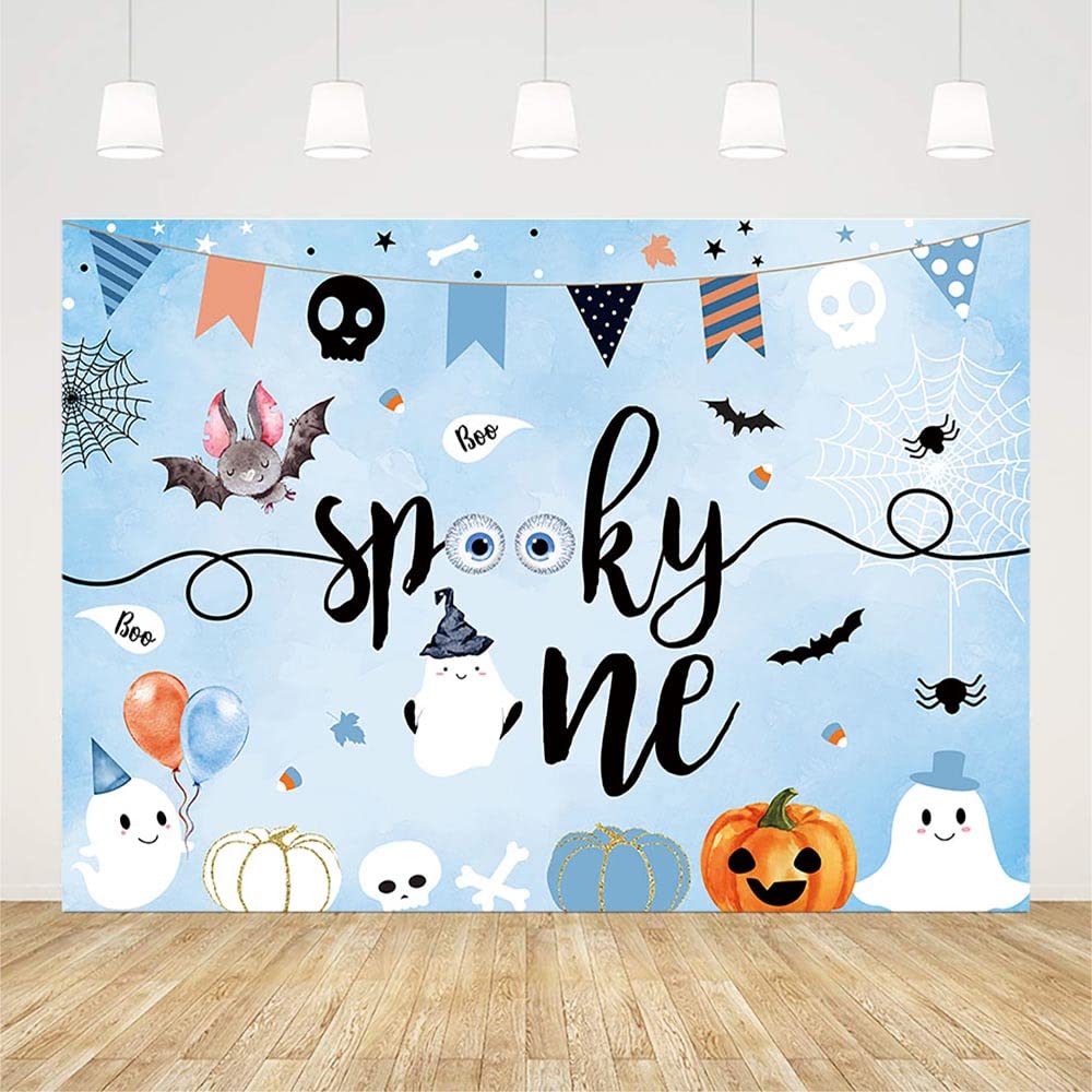 Sendy 7X5Ft Spooky One Backdrop Halloween 1St Birthday For Boy Ghost Boo Party Decorations Supplies Banner Photography Backgroun
