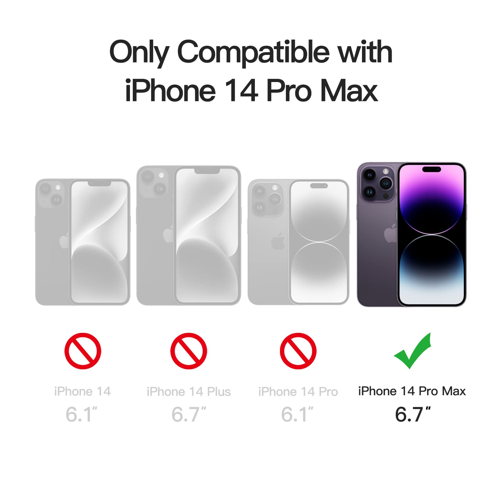 Jetech Magnetic Case For Iphone 14 Pro Max 6.7 Inch Compatible With Magsafe, Translucent Matte Back Slim Shockproof Phone Cover