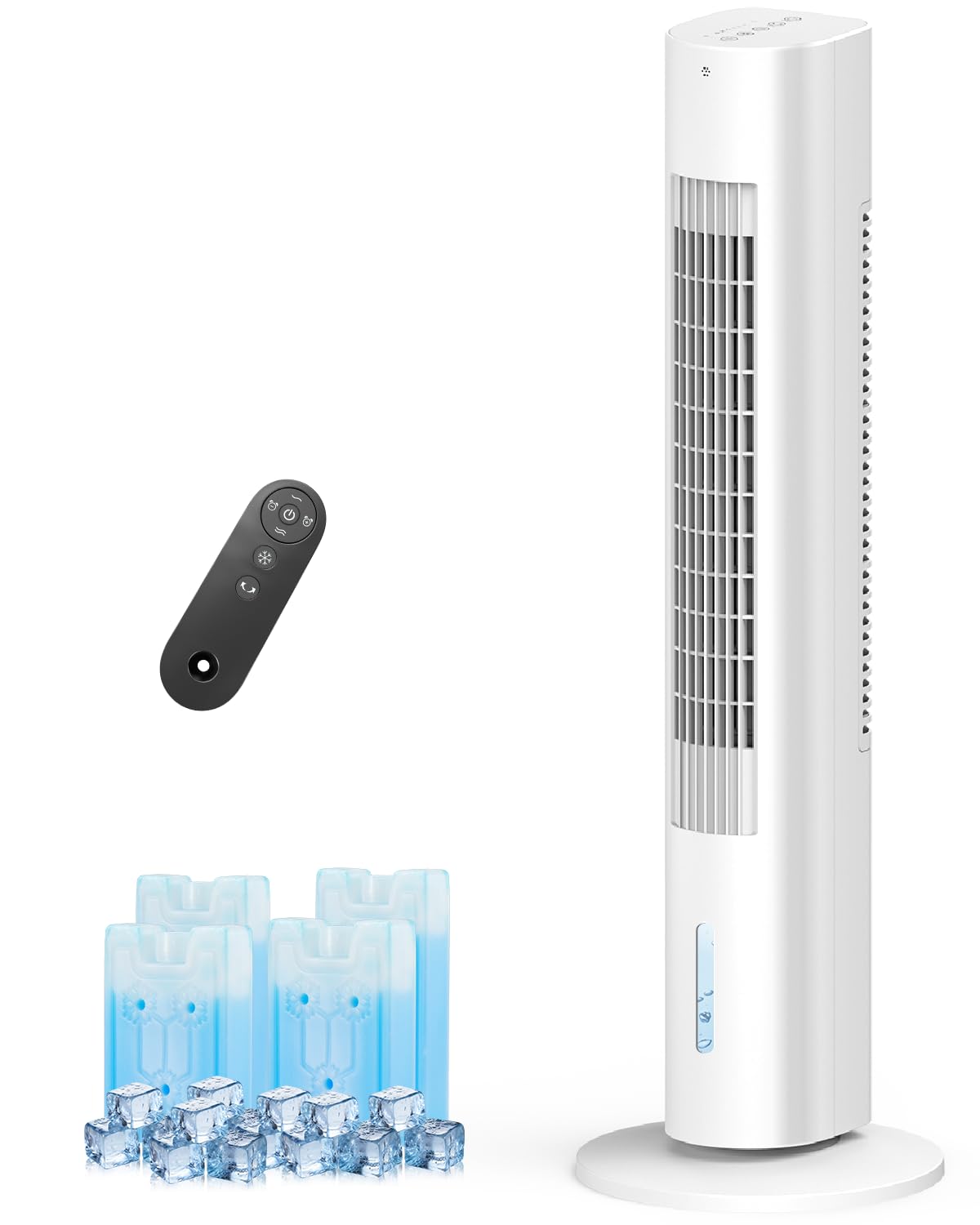 35 Inch Portable Air Conditioners Windowless, Evaporative Air Cooler With Smart Timer For Auto Off, Remote Control, Wider Oscill