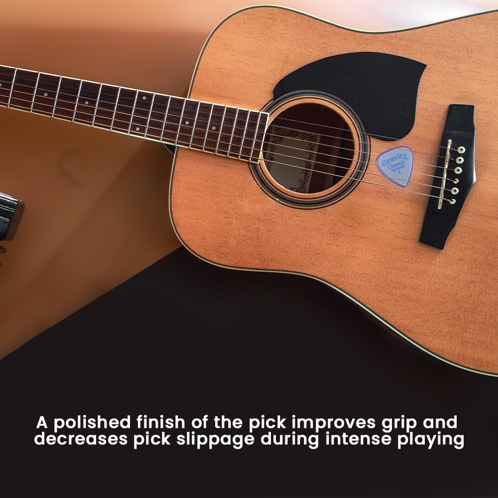 Gravity Picks Classic Guitar Pick   Polished By Professionals   Made Of Acrylic   2.0Mm Thickness   Blue