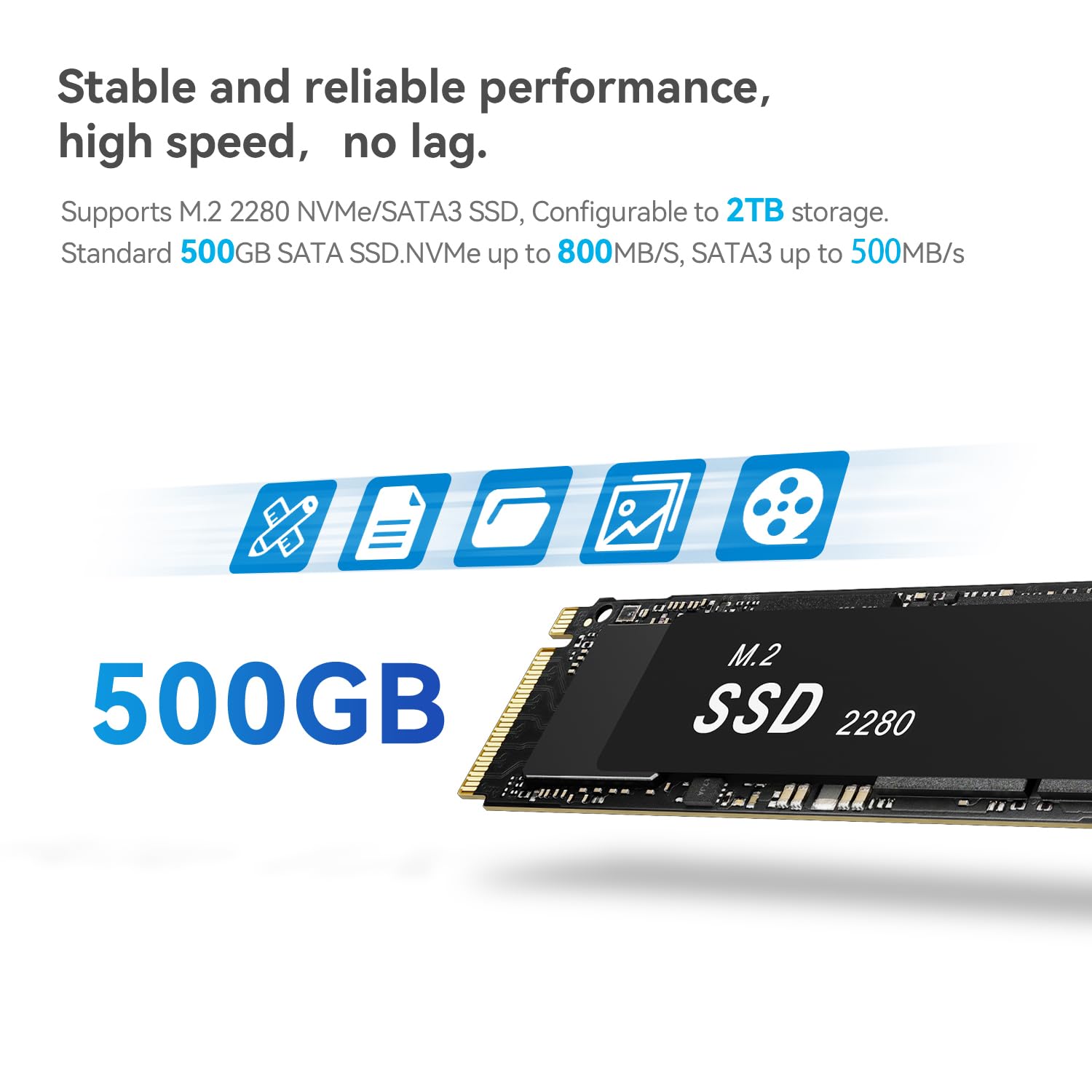 Beelink Mini S12 Pro Mini Pc, 12Th Gen Intel N100 (4C/4T, Up To 3.4Ghz), 16Gb Ram Ddr4 500Gb Ssd, Mini Desktop Computer 4K@60Hz,