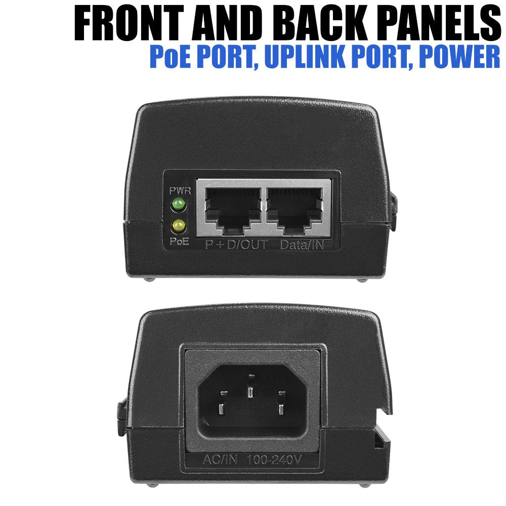Bv Tech Gigabit Power Over Ethernet Poe++ Injector | 90W | 802.3 Af/At/Bt | Plug & Play | Up To 325 Feet