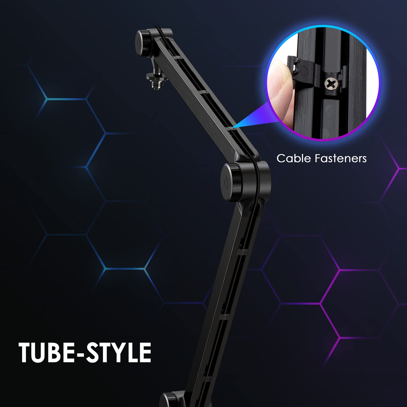 Mic Boom Arm Stand Compatible with Shure SM7B, MV7, Blue Yeti Mic, HyperX QuadCast Mic and Most Microphones, Premium Microphone Arm by YOUSHARES