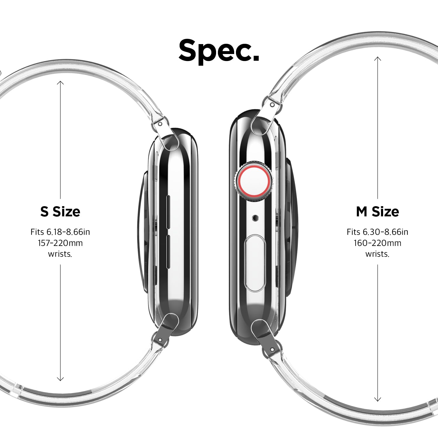 Elago Clear Band Compatible With Apple Watch Band Ultra3/Ultra2/Ultra/Se3/Se2/Se1/11/10/9/8/7/6/5/4/3/2/1 38Mm 40Mm 41Mm 42Mm 44