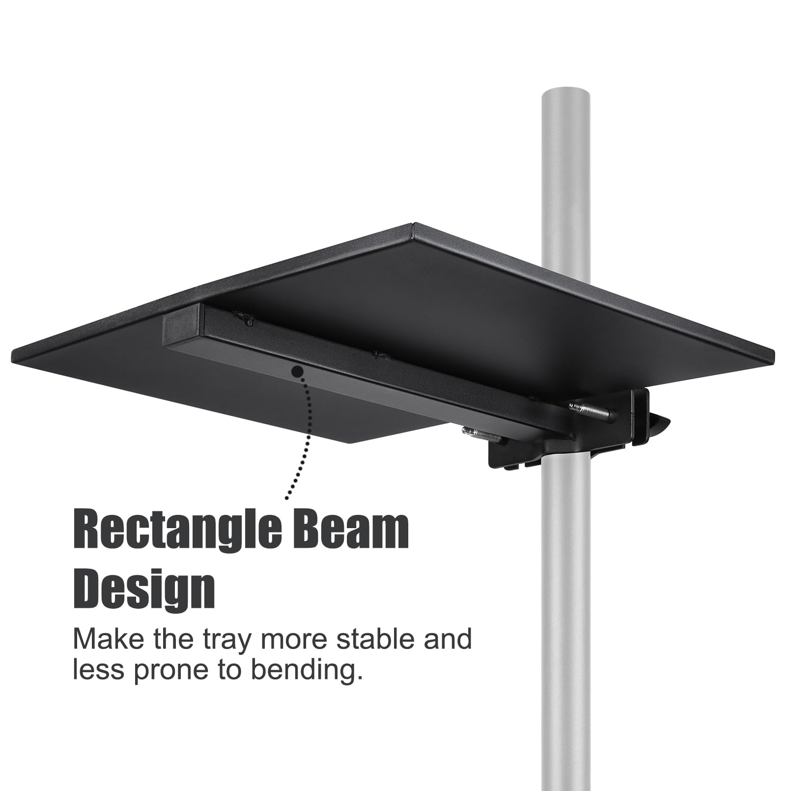 Rannsgeer Steel Tray For Microphone Stand Clamp-On (10.8 X 7.8)