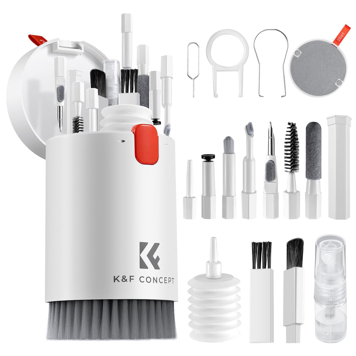 K&F Concept 20 In 1 Keyboard Cleaning Kit Laptop Cleaner, Multifunctional Electronic Device Cleaning Tool, For Iphone Airpods Ma