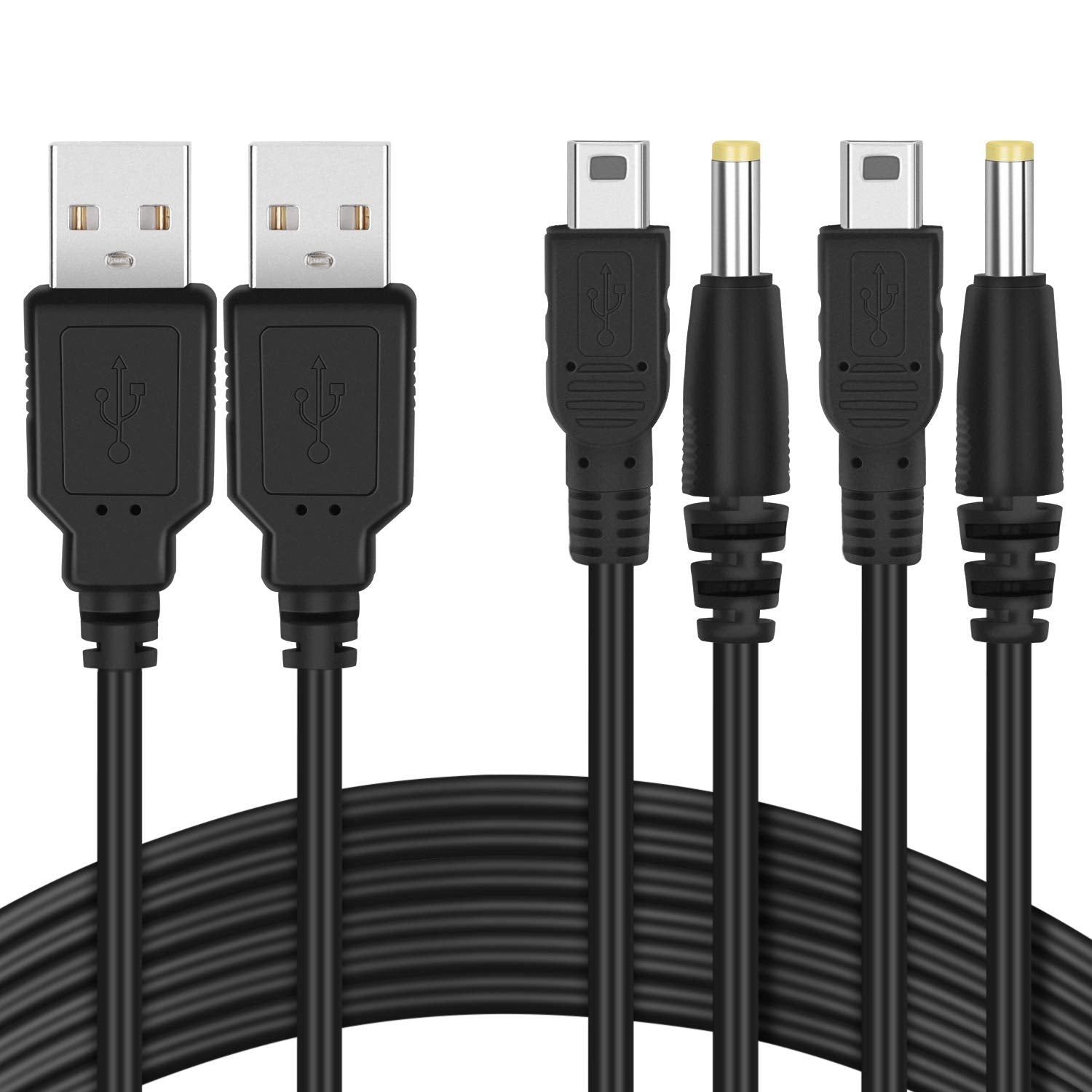 Funturbo PSP Charger Cable, PlayStation Portable Charger PSP Power Cord for Charging Sony PSP 1000 2000 3000 USB Data Cable & Ch