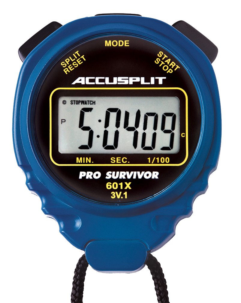 Accusplit Pro Survivor   A601X Stopwatch, Clock, Extra Large Display (Blue)