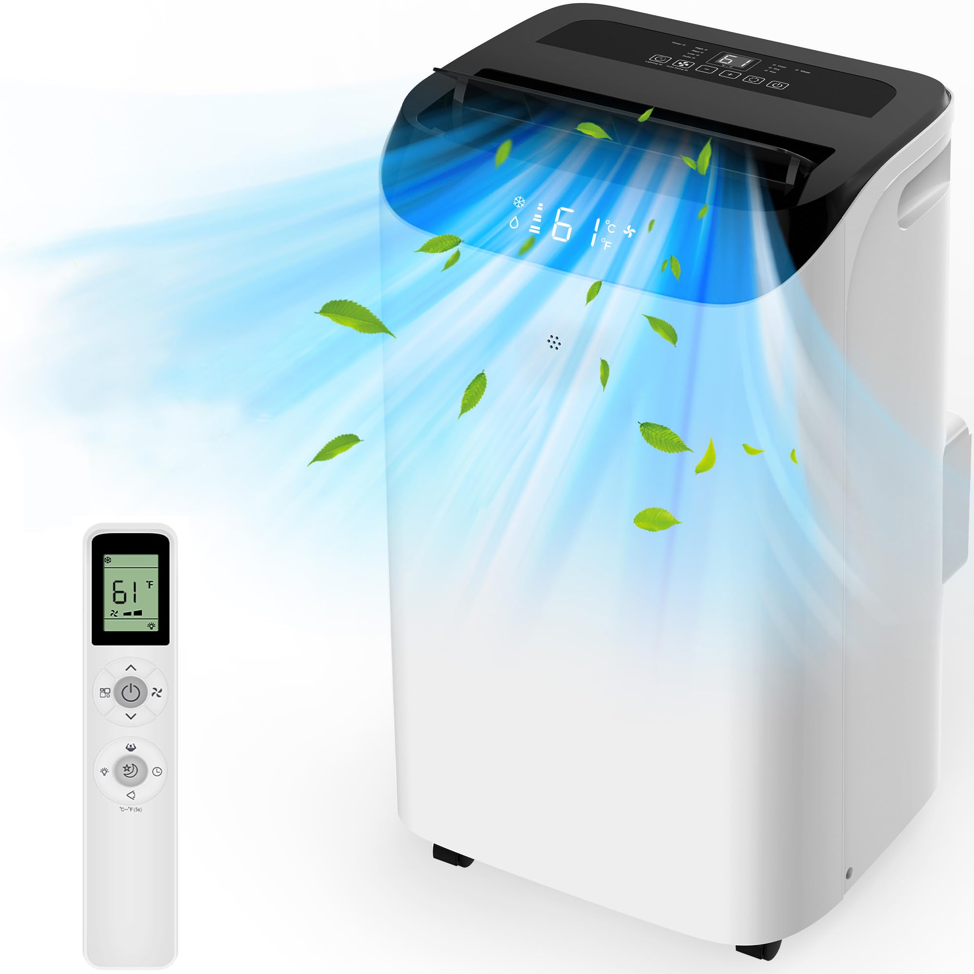 Humhold 12000 Btu Portable Air Conditioners With Remote Control, 3 In 1 Free Standing Cooling Ac Unit With Fan & Dehumidifier, C