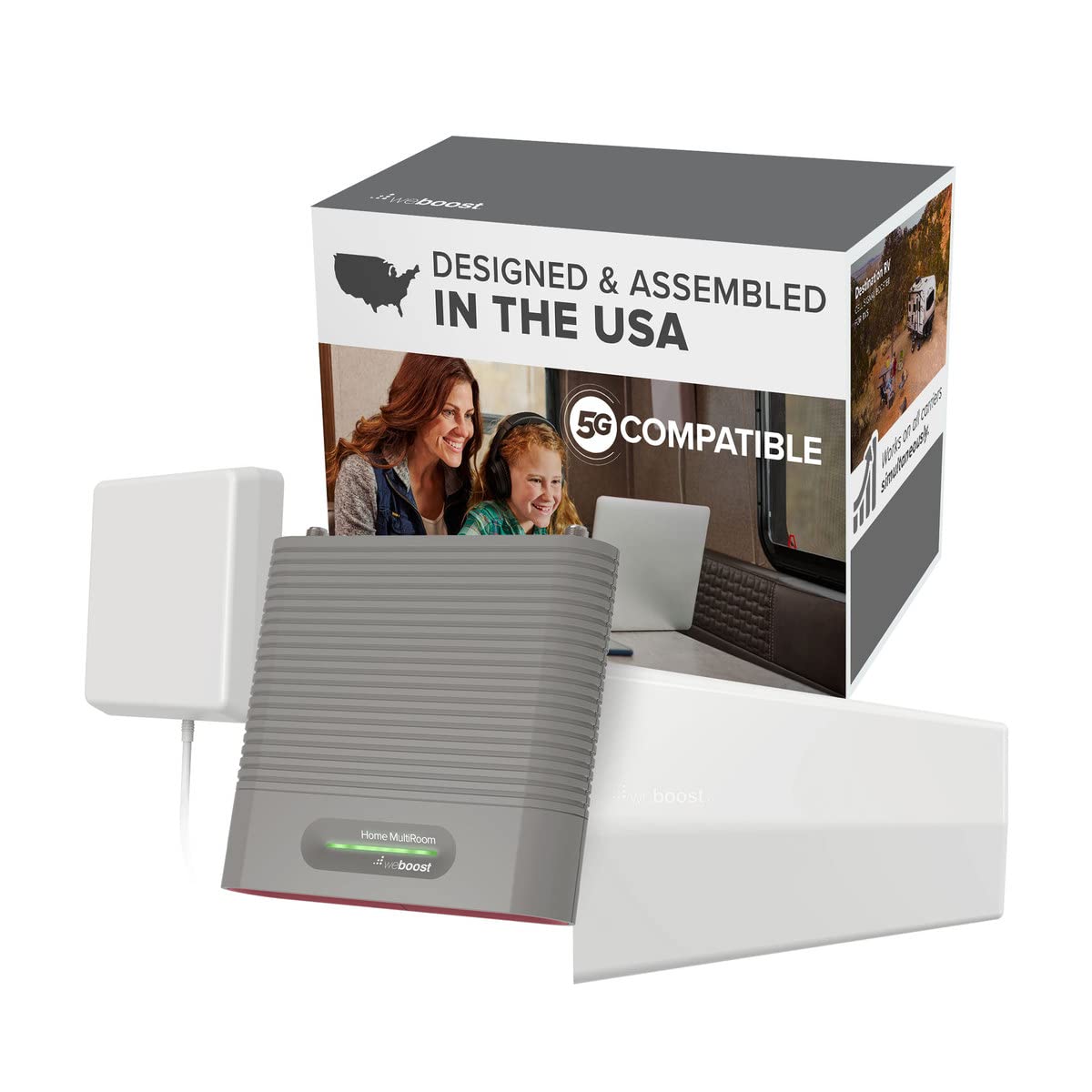 weBoost Destination RV - Cell Phone Signal Booster for Stationary Use | Boosts 5G & 4G LTE for All U.S. & Canadian Carriers - Ve