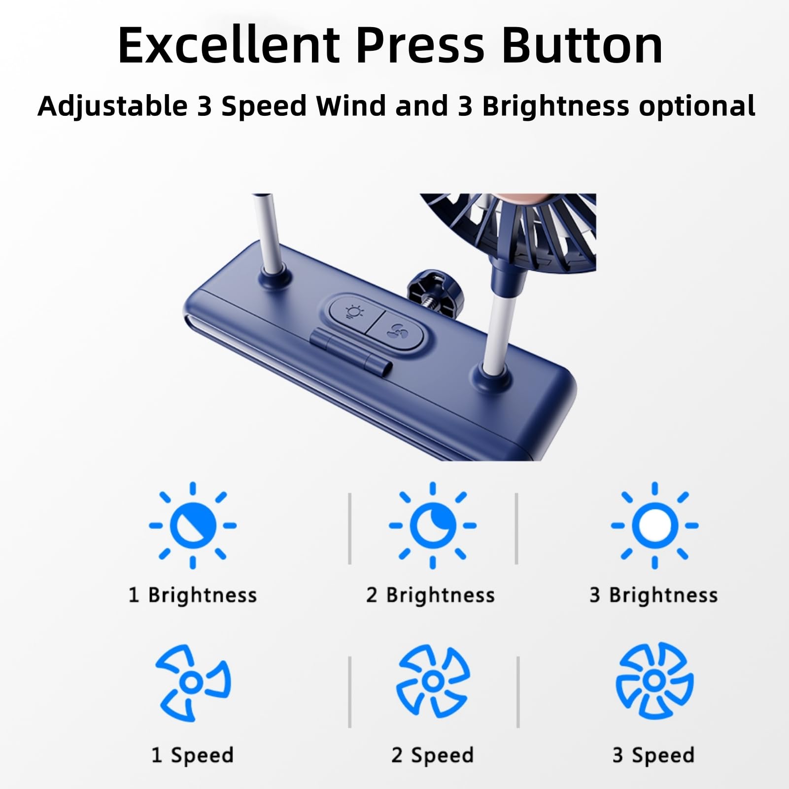 Monitor Fan Double Head With Clamp & Light Bar, Desk Lamp With Fan For Home Office Portable Laptops Fan Pc Fan Tablet Fan Lamp W