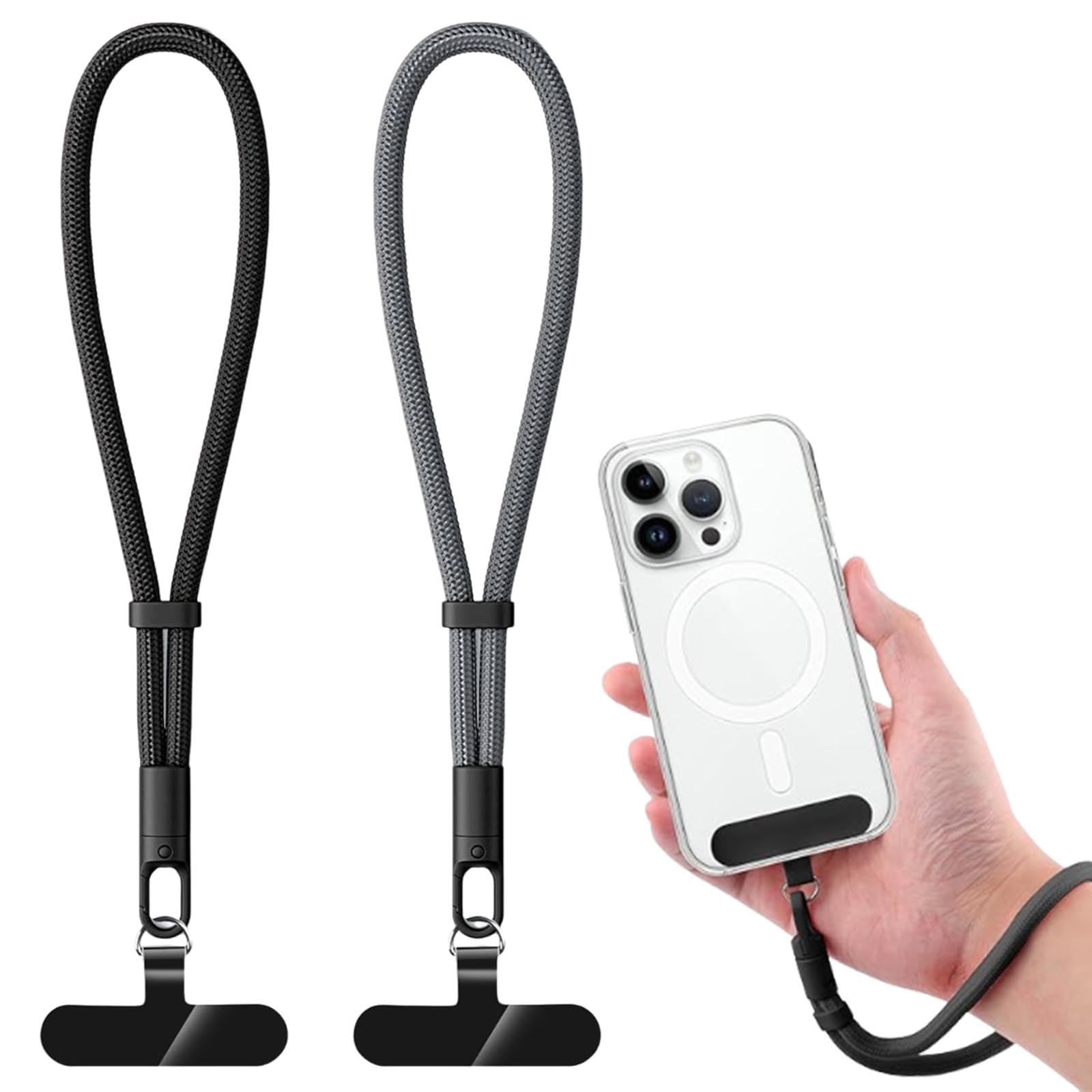 UKSKS 2 Pack Phone Lanyard - 2 Hand Wrist Strap, 2 Tether Tabs, Anti-theft Universal Cell Phone Multifuctional Patch Lanyards, C