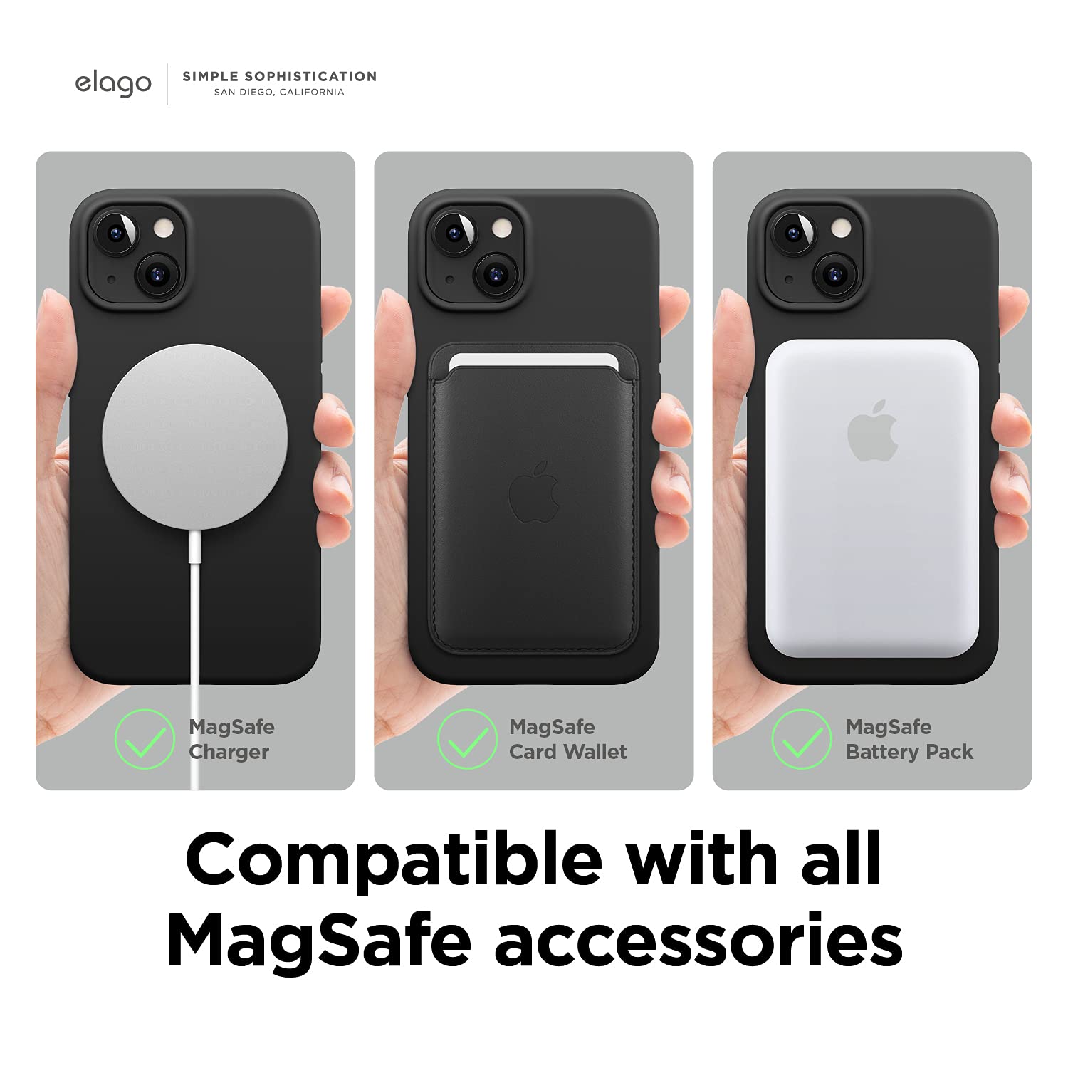 Elago Magnetic Case Compatible With Magsafe And Iphone 13 6.1 Inch - Built-In Magnets, Liquid Silicone, Protective Cover, Compat