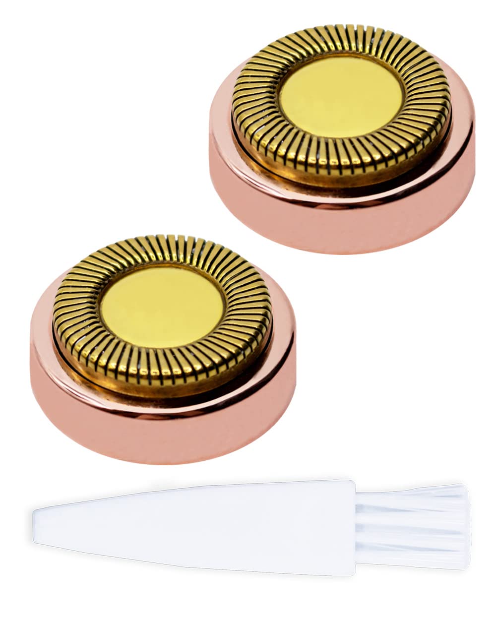 Replacement Heads For Finishing Touch Flawless Facial Hair Removal Shaver For Women, Rose Gold   Pack Of 2