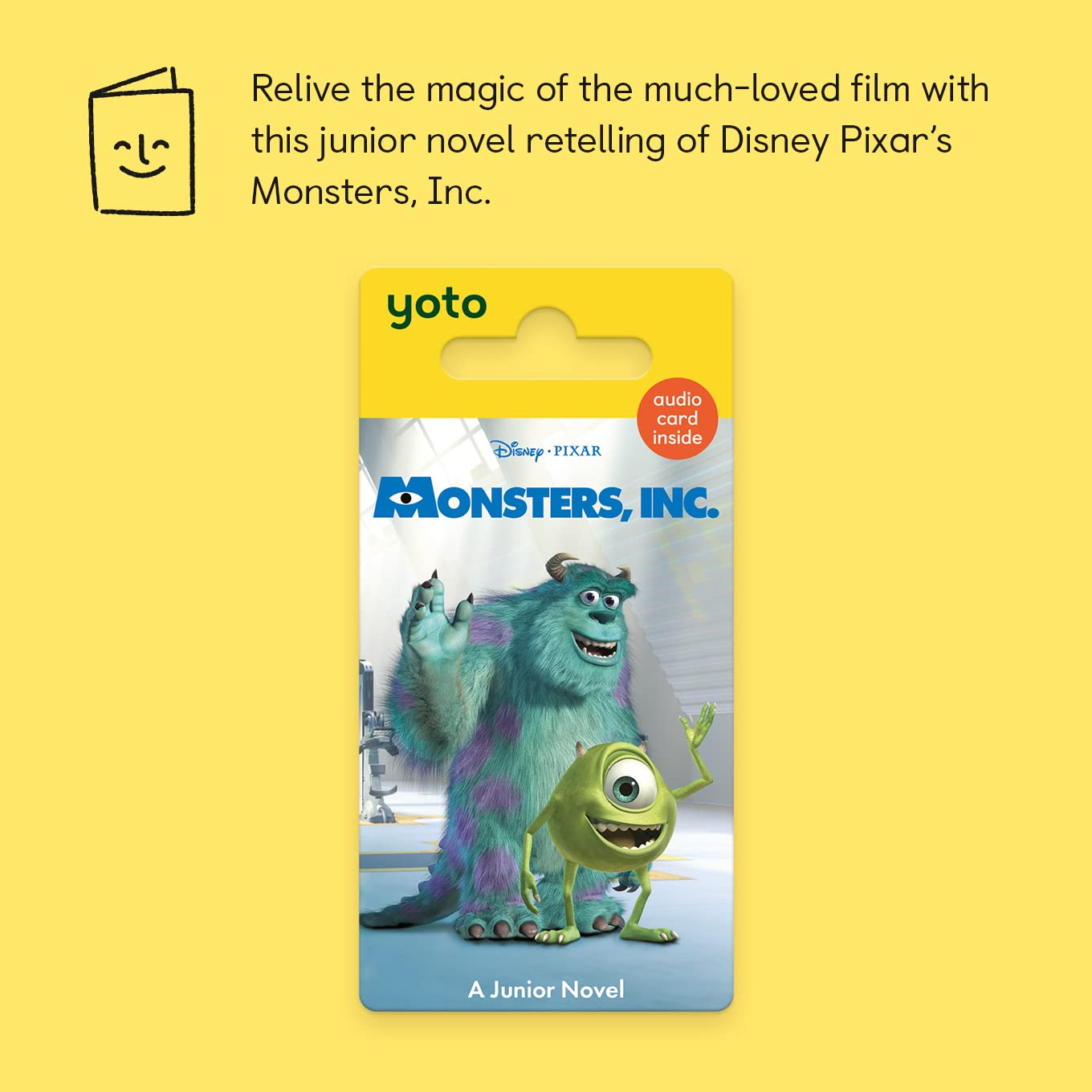Yoto Disney Pixar Junior Novels: Monsters, Inc.   Kids Audio Card For Use With Yoto Player & Mini All In 1 Audio Player, Screen