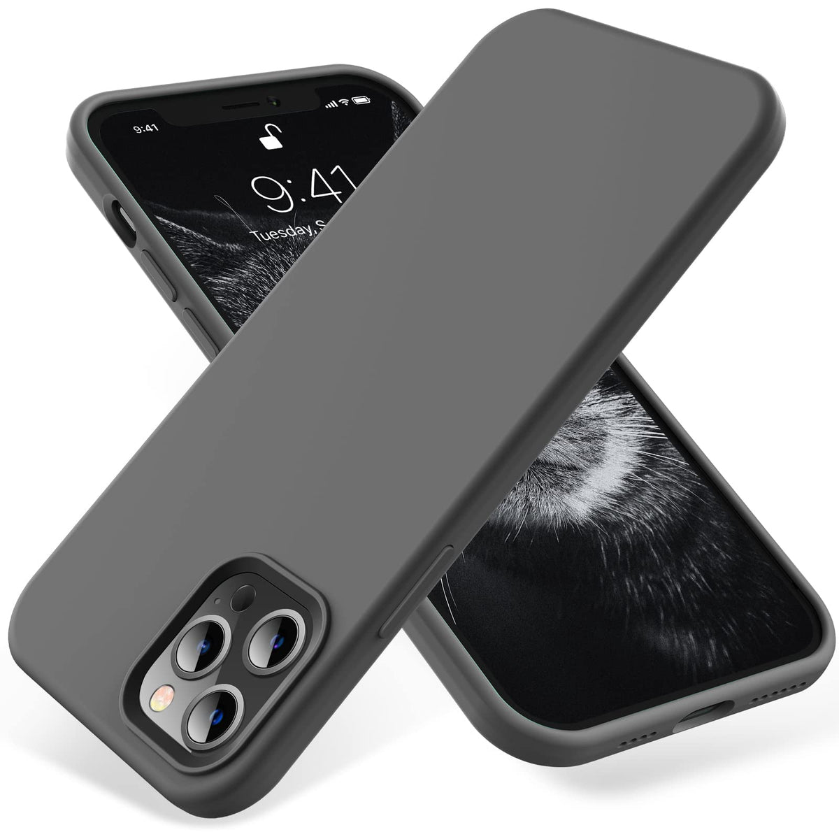 Otofly Compatible With Iphone 12 Pro Max Case,[Silky And Soft Touch Series] Premium Soft Liquid Silicone Rubber Full-Body Protec
