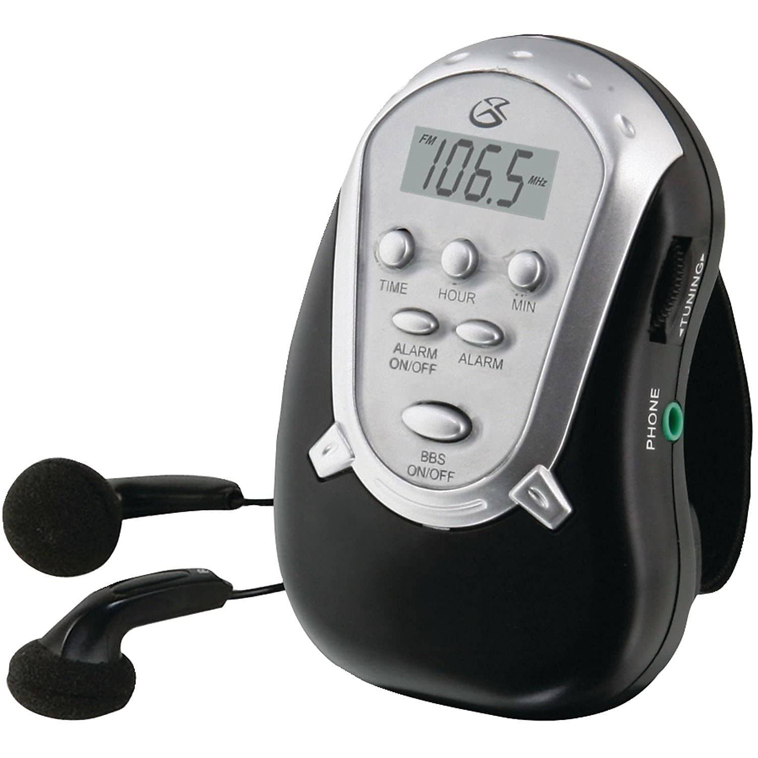 Gpx R300S Am/Fm Armband Radio With Earbuds,Black