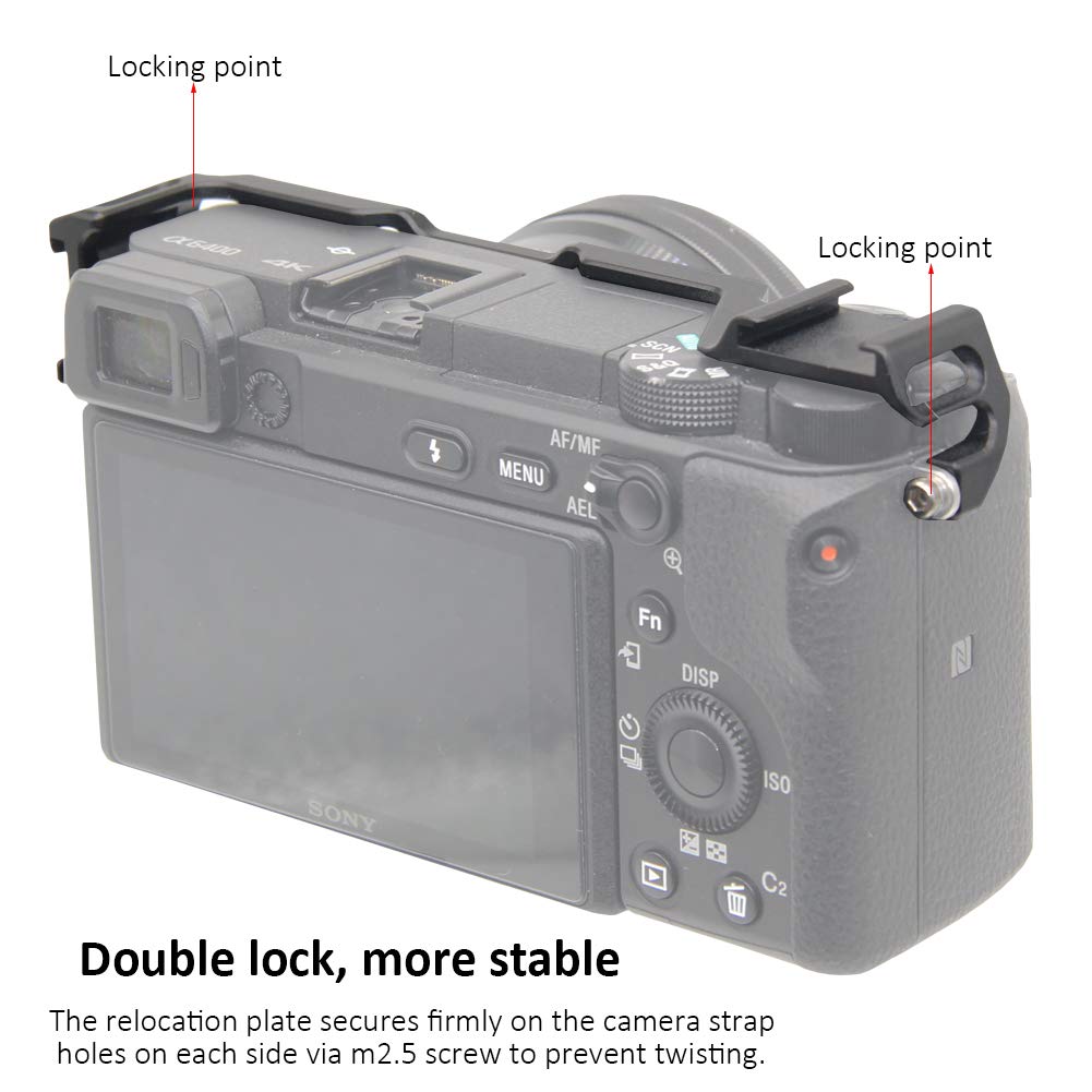 Dual Cold Shoe Adapter Relocation Plate, Easy Hood Microphone Extension Cold Shoe Mount Bracket For Sony Alpha A6400 Ilce 6400 C