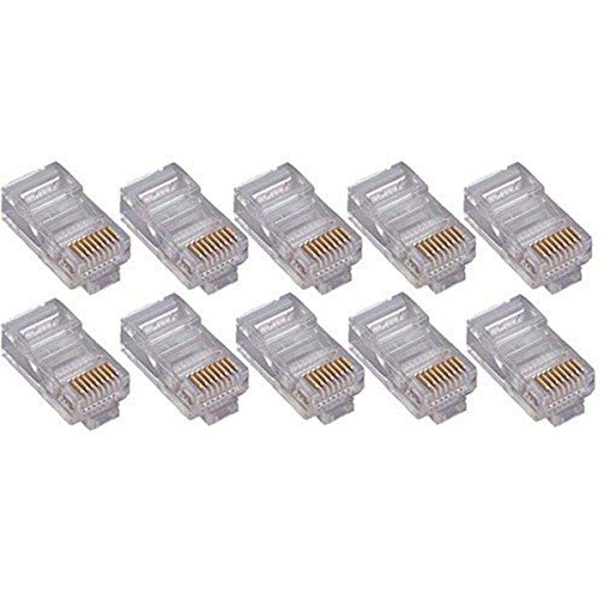 4xem 4X50PKC6 Network Connector CAT 6 RJ45 (M), Clear