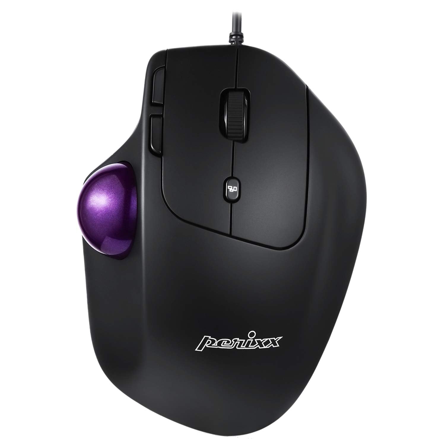 Perixx Perimice 520 Wired Usb Ergonomic Programmable Trackball Mouse, Adjustable Angle, 8 Button Design, Black (Pm 520 11447)