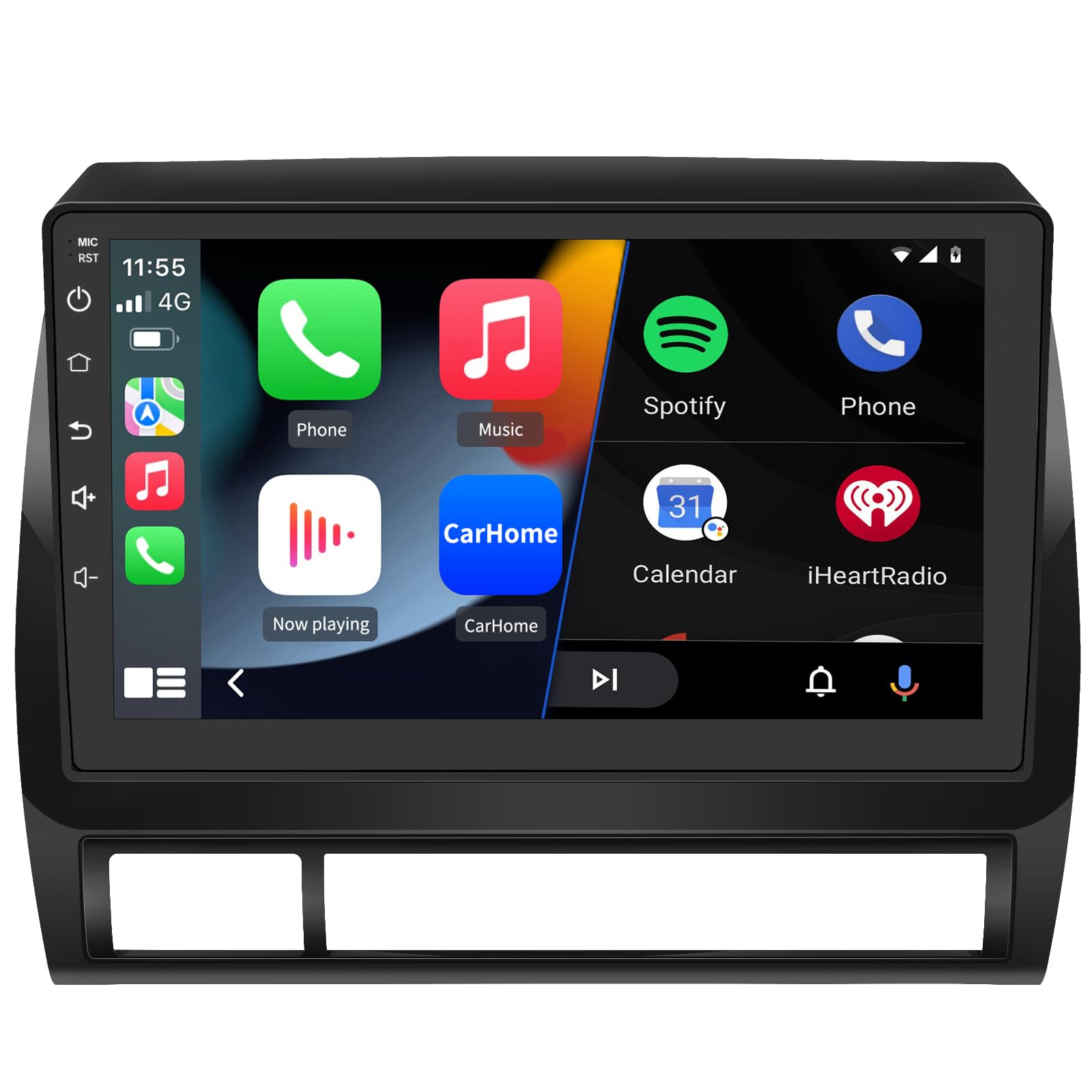 Litillbuly Android 12 2Gb+32Gb Wireless Carplay Receiver For Toyota Tacoma 2005 2015, 9 Inch Touch Screen With Gps/Fm/Wifi/Usb/S