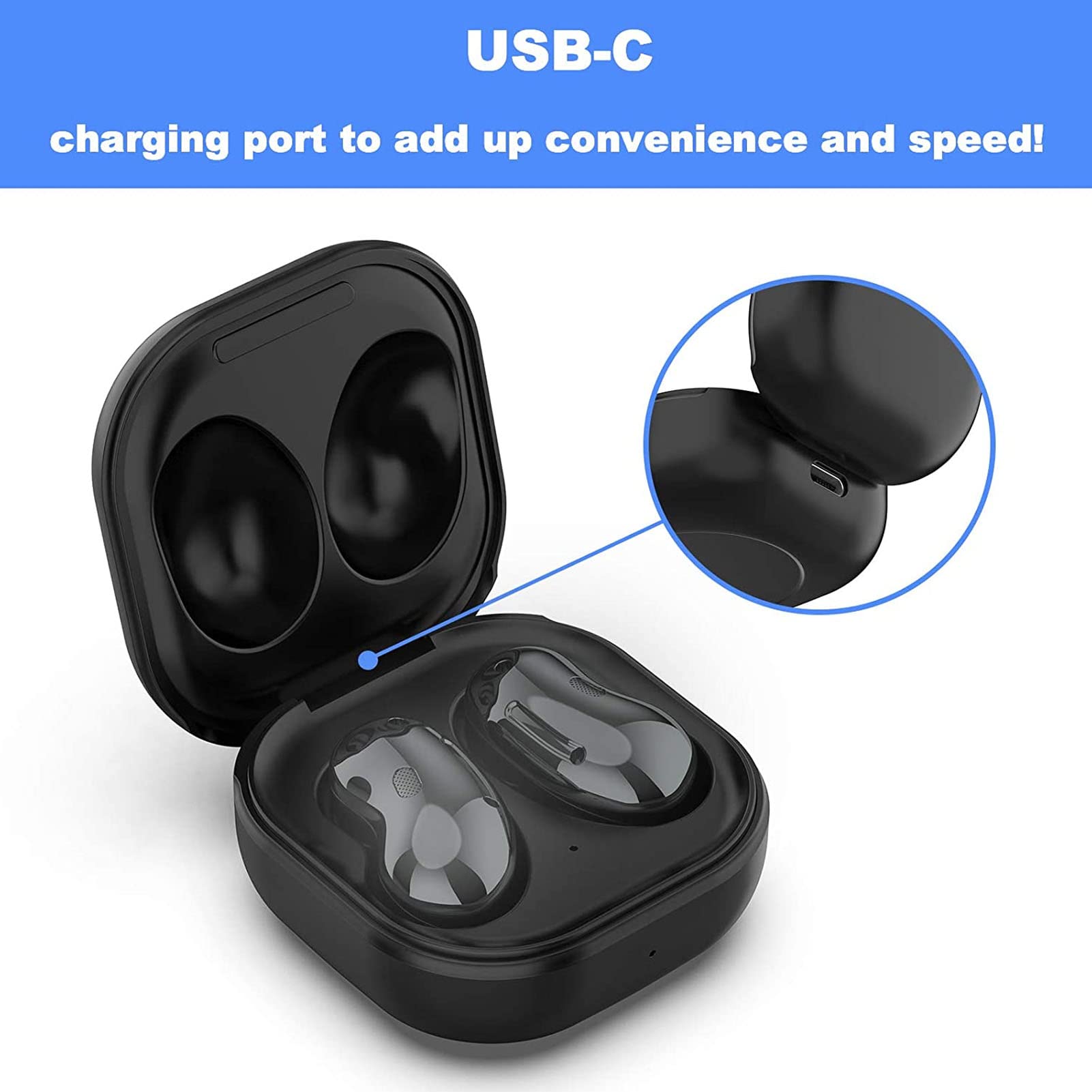 Charging Case For Sm R180, Usb Replacement Earbuds Charging Case With Charging Cable, Charging Indicator For