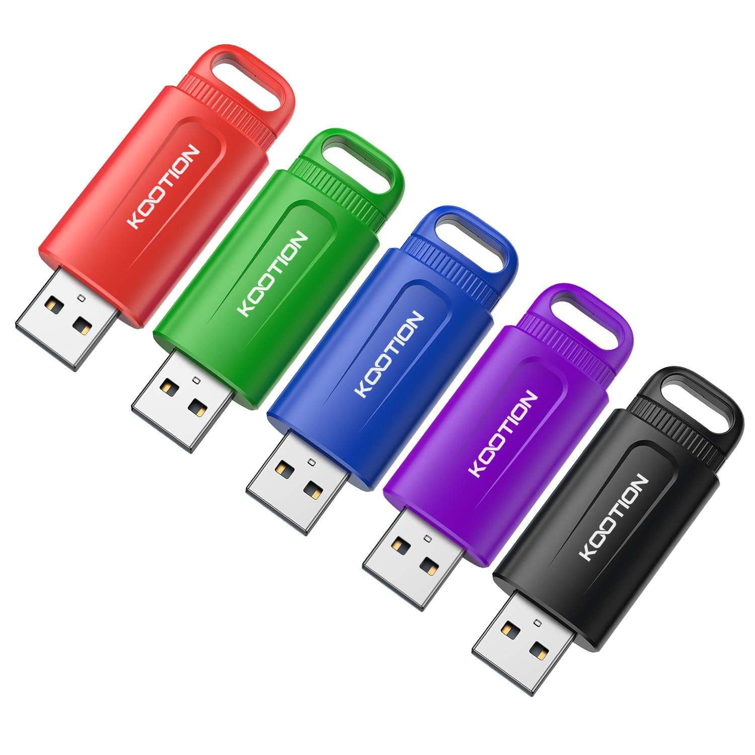 Kootion 5Pack Pen Drives 64Gb, Usb Flash Drive 2.0 Memory Stick 64Gb Usb Drive For Storage And Backup(5 Colors)