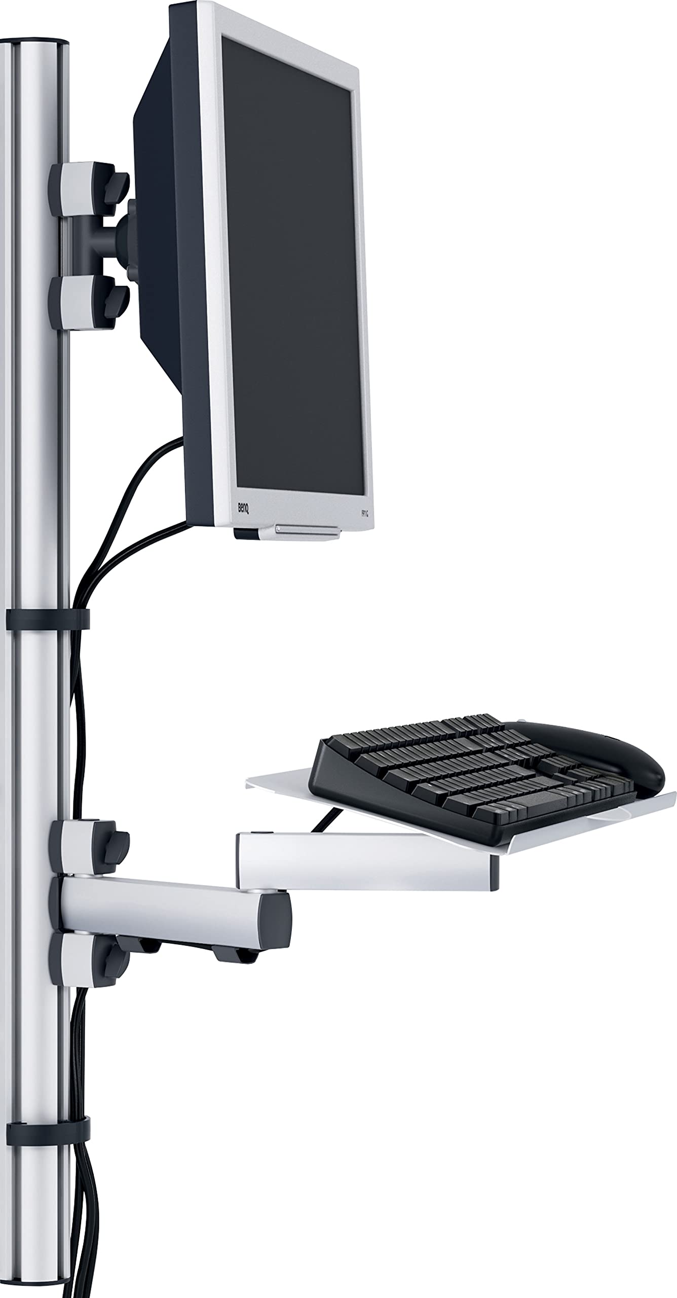Novus Wall Station, For Monitor And Keyboard, Wall Mount Design Saves Space, Adjustable For Ergonomic Comfort, Ideal For Busy Wo