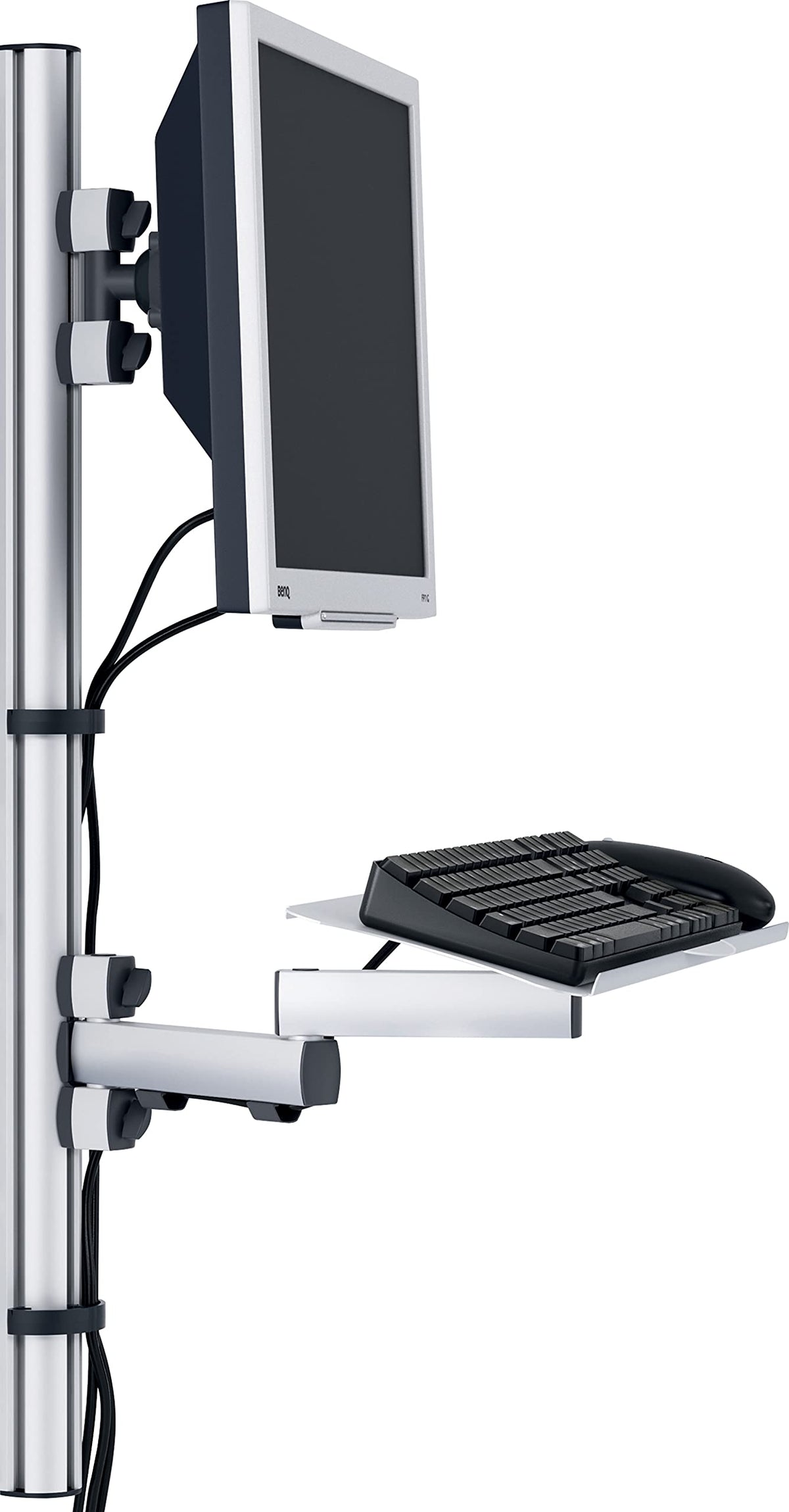 Novus Wall Station, For Monitor And Keyboard, Wall Mount Design Saves Space, Adjustable For Ergonomic Comfort, Ideal For Busy Wo