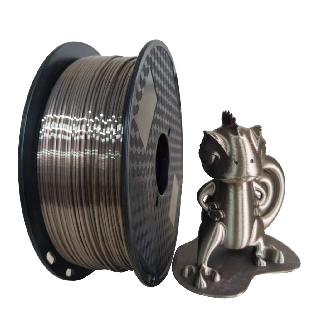Silk Rose Gold 3D Printer Filament 1.75Mm 1Kg 2.2Lbs Spool 3D Printing Silky Shiny Metal Metailic Rose Gold (Dark) Pla Materials