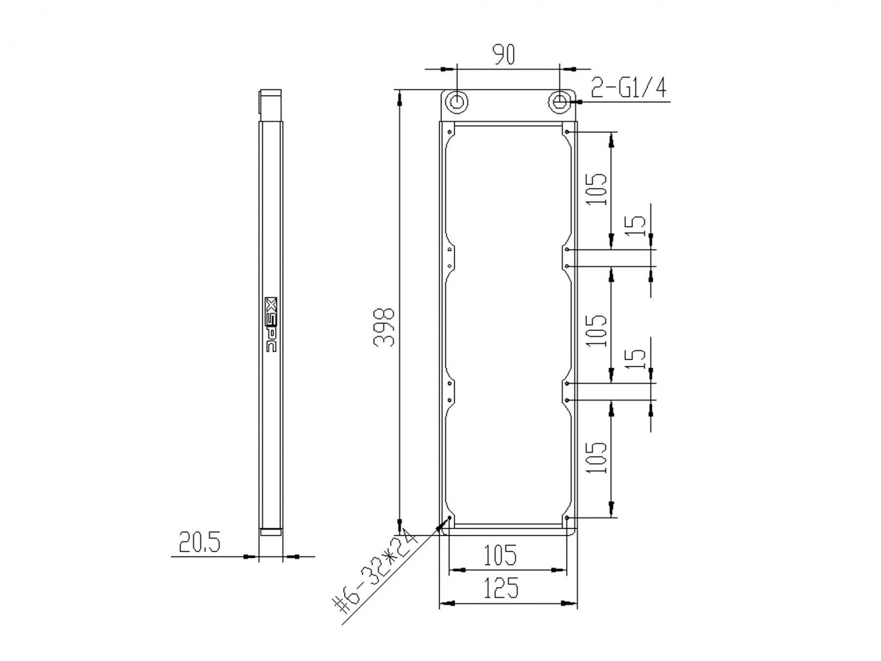 Xspc Tx360 Ultra Thin Radiator, 120Mm X 3, Triple Fan, Black